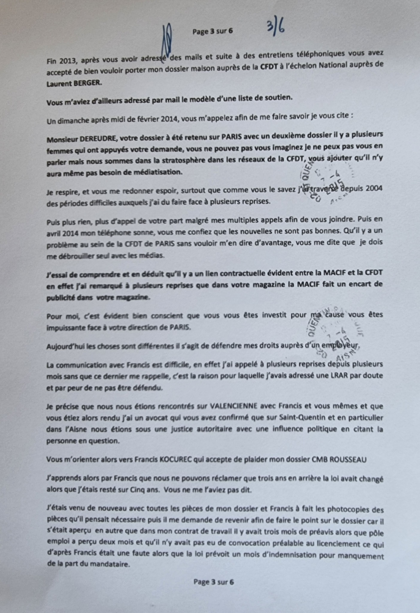 AFFAIRE CFDT Une énorme TROMPERIE, MANIPULATION #StopCorruption #StopTorturesMentales #StopViolences www.jenesuispasunchien.fr www.jesuispatrick.fr www.jesuisvictime.fr