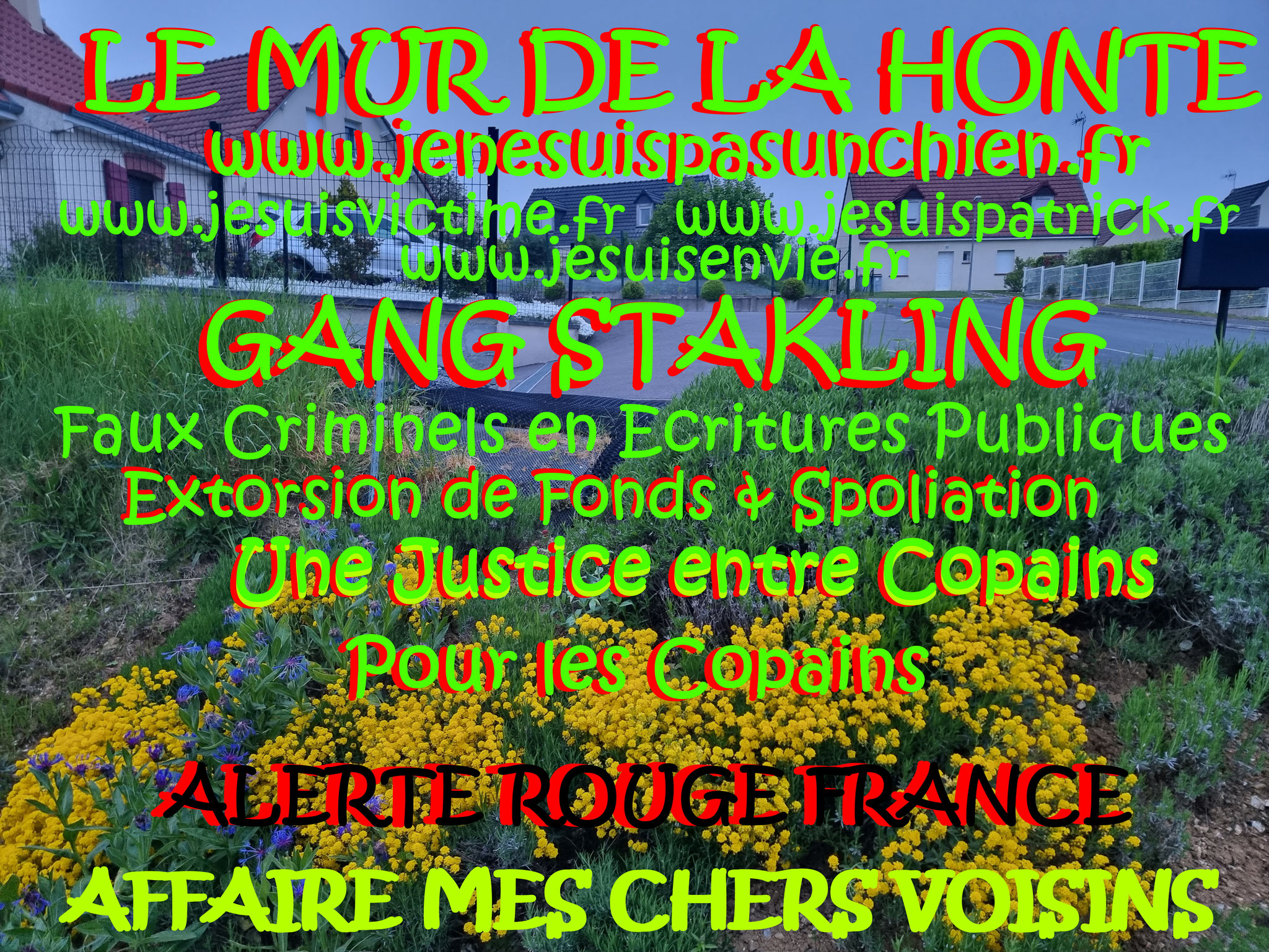 Falsification du permis de Construire et du cahier des charges du lotissement Faux en Ecriture Publique Monsieur Christian ROUSSELLE un Expert Judiciaire CORROMPU victime de GANG STAKLING #STOPCORRUPTIONSTOP www.jesuispatrick.fr AFFAIRE MES CHERS VOISINS