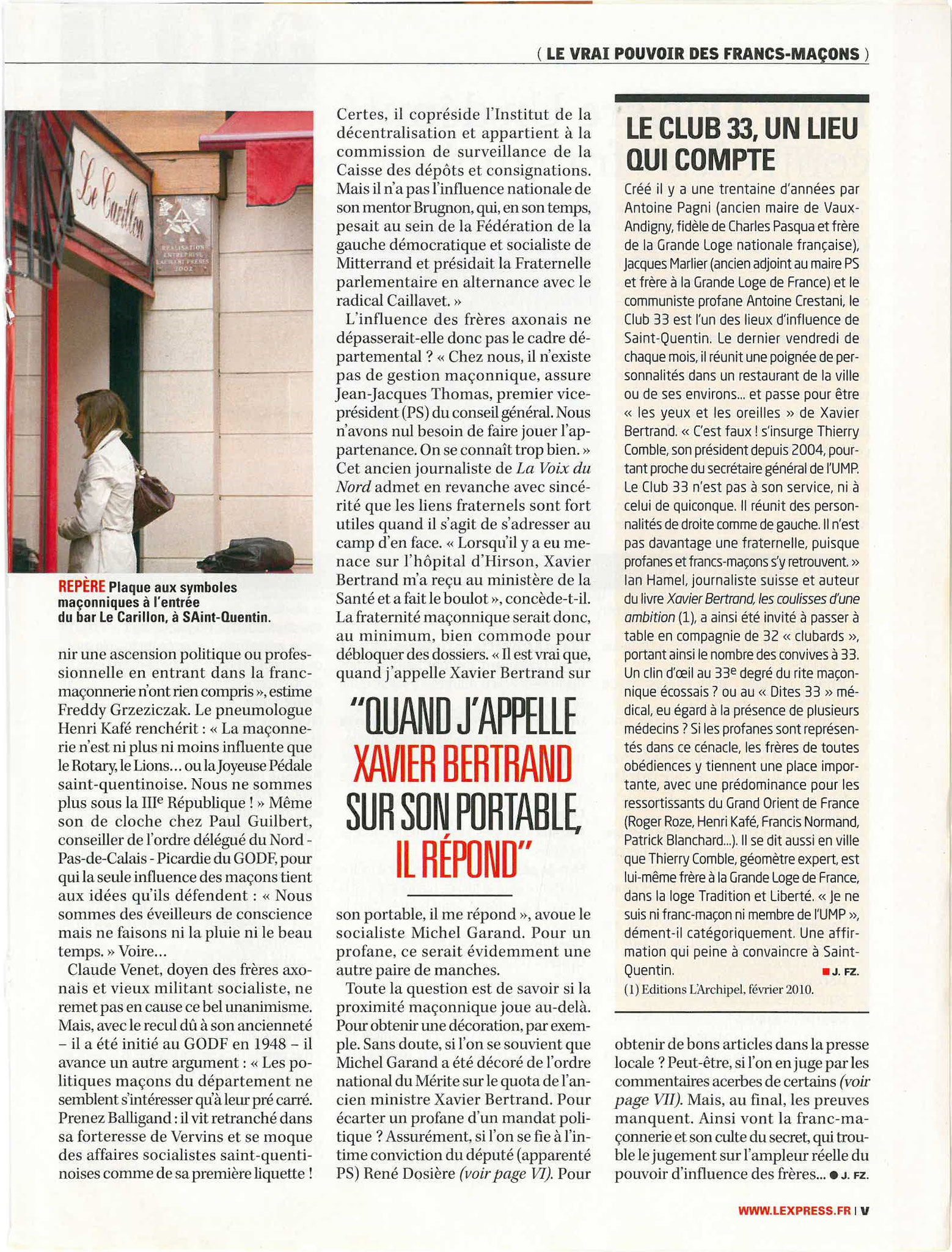 Vendredi 03 Février 2023 à 12h02 Journal l'Express N° 3067 Avril 2010 #StopCorruptionStop  www.jenesuispasunchien.fr www.jesuisvictime.fr www.jesuispatrick.fr PARJURE & CORRUPTION AU COEUR MÊME DE LA JUSTICE Le Vrai pouvoir des Francs-maçons