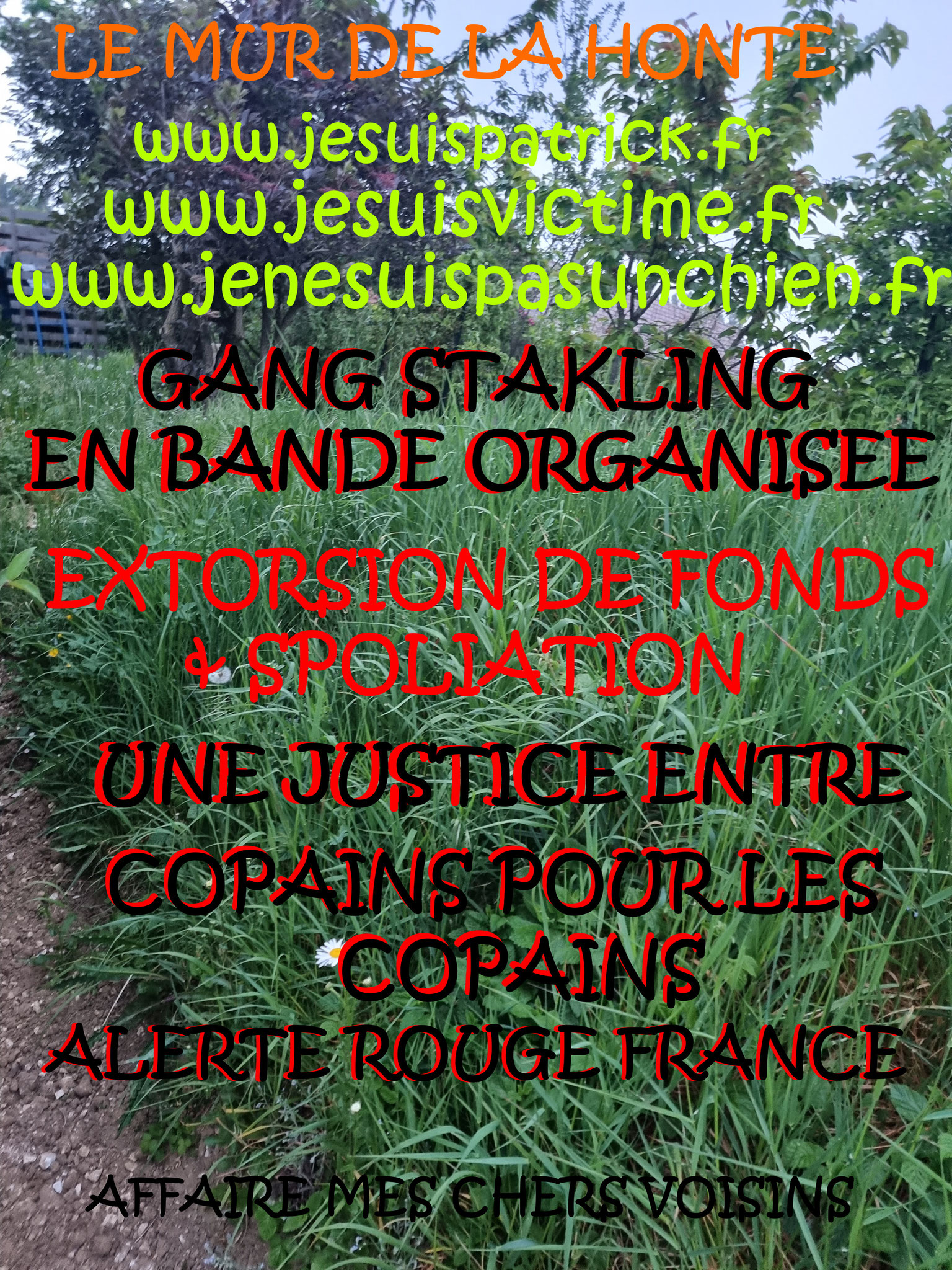 Falsification du permis de Construire et du cahier des charges du lotissement Faux en Ecriture Publique Monsieur Christian ROUSSELLE un Expert Judiciaire CORROMPU victime de GANG STAKLING #STOPCORRUPTIONSTOP www.jesuispatrick.fr AFFAIRE MES CHERS VOISINS