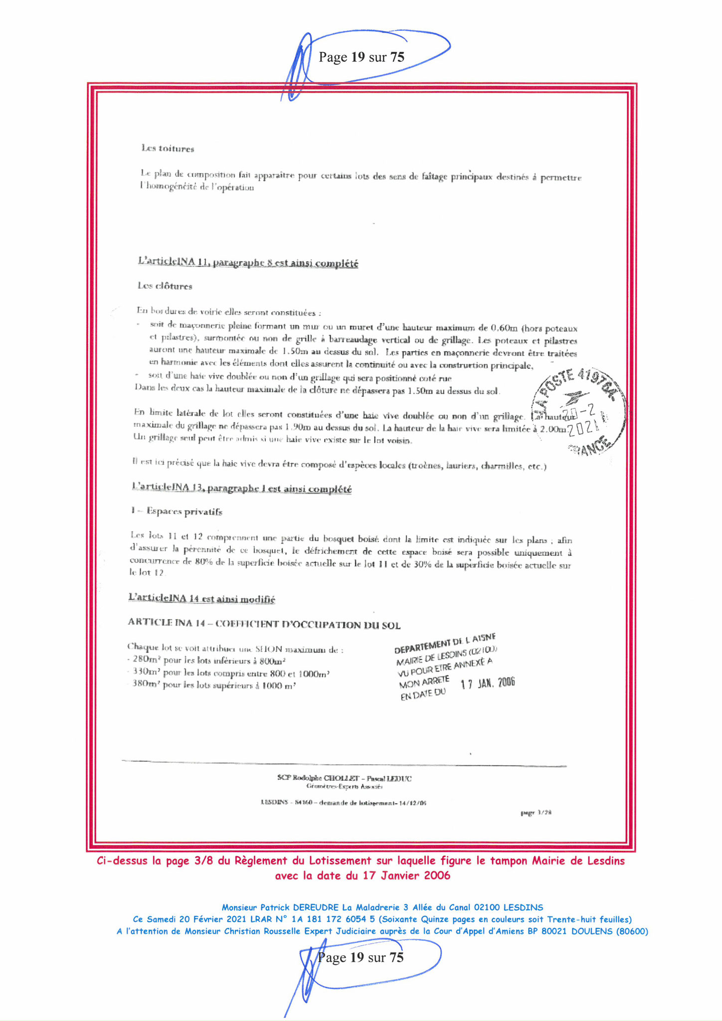 Pièce N°10f) Page 19sur75 AFFAIRE CRIMINELLE «MES CHERS VOISINS» SIGNIFICATION DE JUGEMENT, Violences, Extorsion de Fonds, Tentative Extorsion de Fonds, Maître Marc ANTONINI à l'œuvre et ce avec la bénédiction de nos Institutions www.jesuispatrick.fr