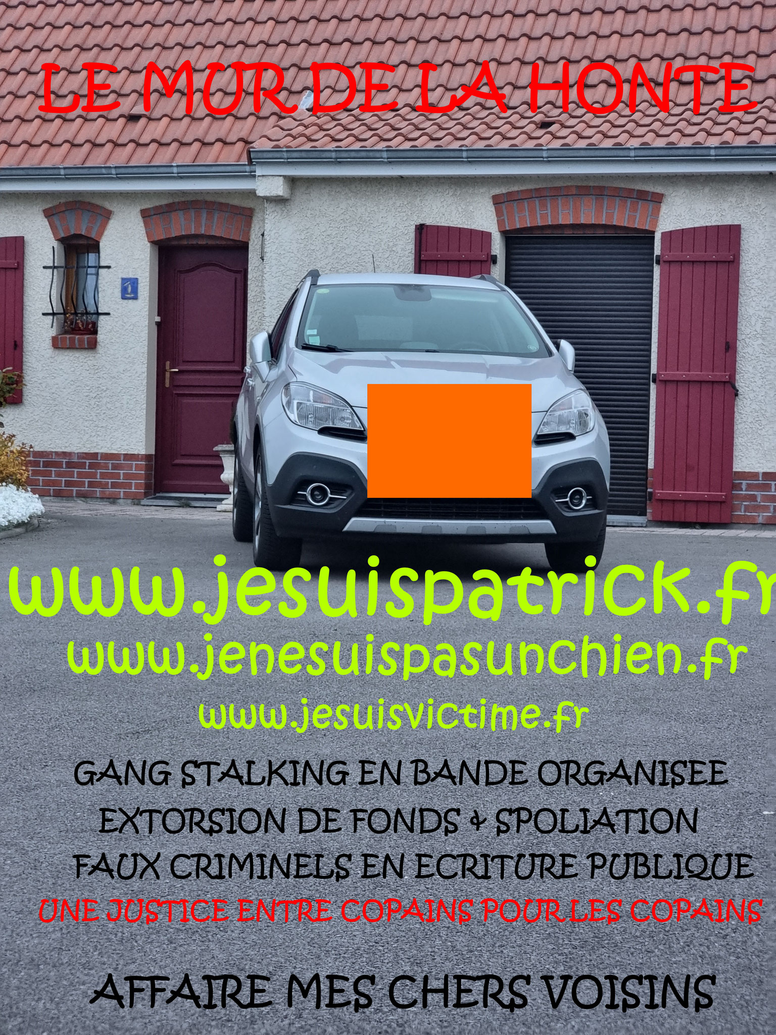 Falsification du permis de Construire et du cahier des charges du lotissement Faux en Ecriture Publique Monsieur Christian ROUSSELLE un Expert Judiciaire CORROMPU victime de GANG STAKLING #STOPCORRUPTIONSTOP www.jesuispatrick.fr AFFAIRE MES CHERS VOISINS