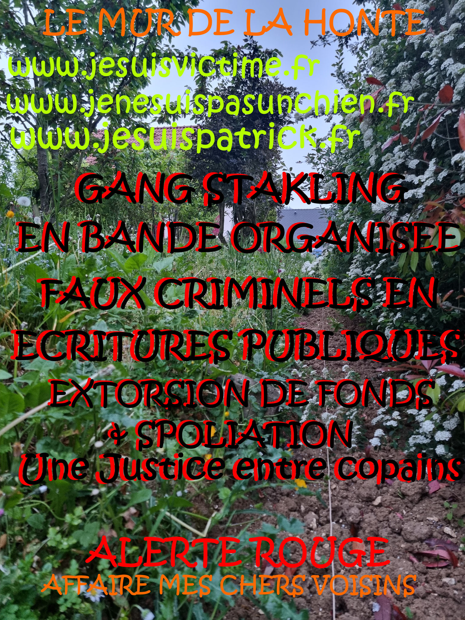 Falsification du permis de Construire et du cahier des charges du lotissement Faux en Ecriture Publique Monsieur Christian ROUSSELLE un Expert Judiciaire CORROMPU victime de GANG STAKLING #STOPCORRUPTIONSTOP www.jesuispatrick.fr AFFAIRE MES CHERS VOISINS