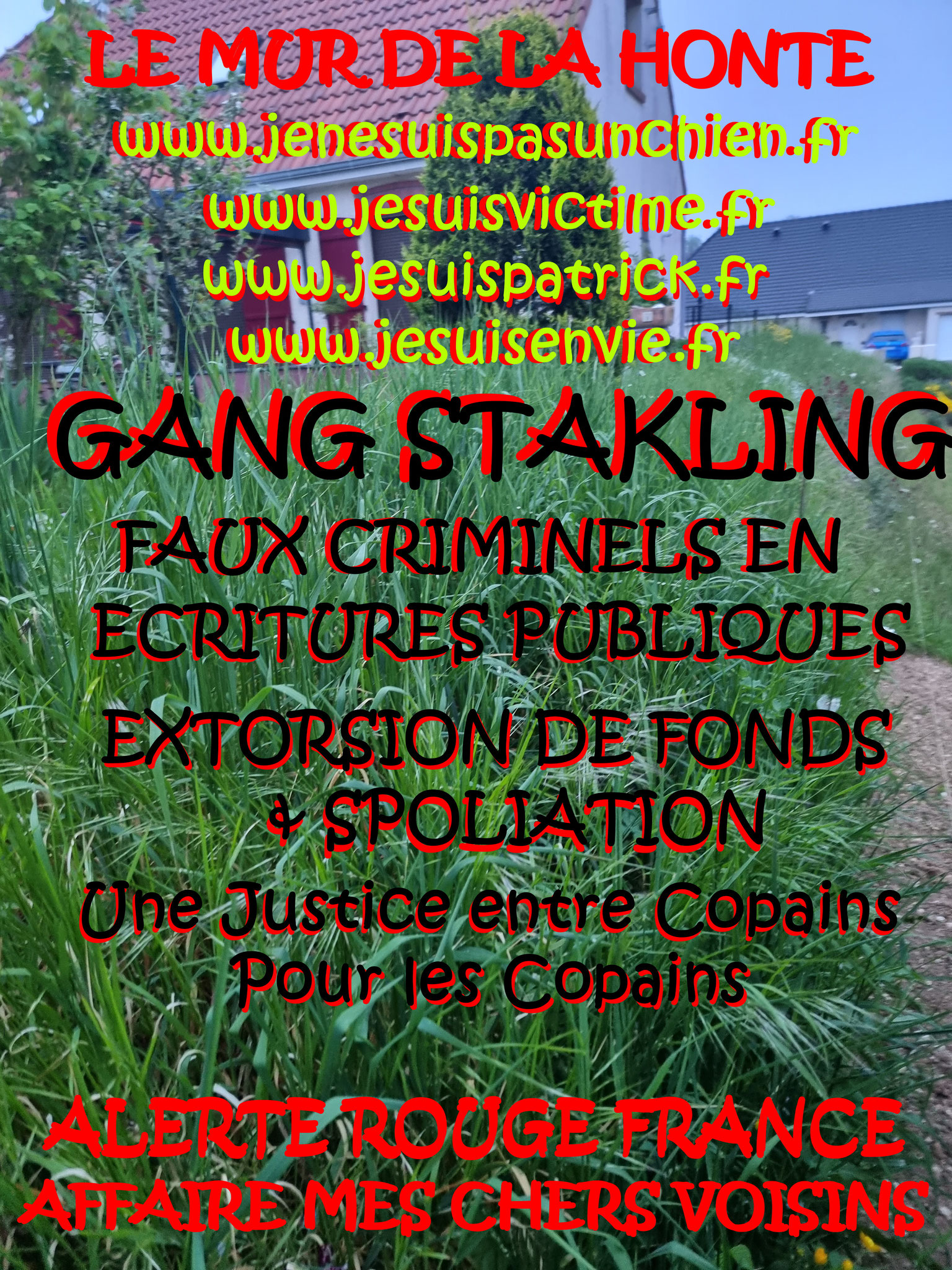 Falsification du permis de Construire et du cahier des charges du lotissement Faux en Ecriture Publique Monsieur Christian ROUSSELLE un Expert Judiciaire CORROMPU victime de GANG STAKLING #STOPCORRUPTIONSTOP www.jesuispatrick.fr AFFAIRE MES CHERS VOISINS