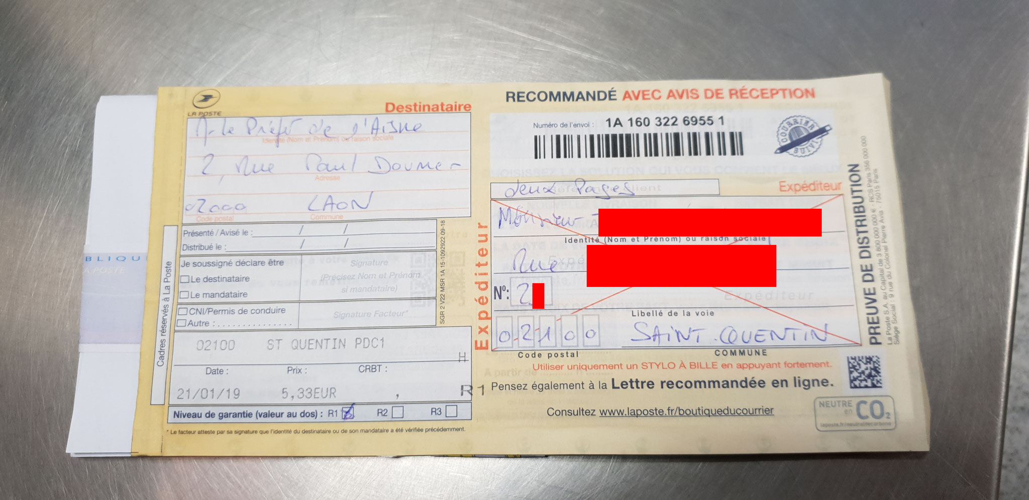  Lettre recommandée adressé  par deux personnes de mon comité de soutien en date du 21 Janvier 2019 à Monsieur Nicolas BASSELIER le Préfet de l'Aisne (Sans Réponse!!!) www.jenesuispasunchien.fr www.jesuisvictime.fr www.jesuispatrick.fr NE RENONCEZ PAS