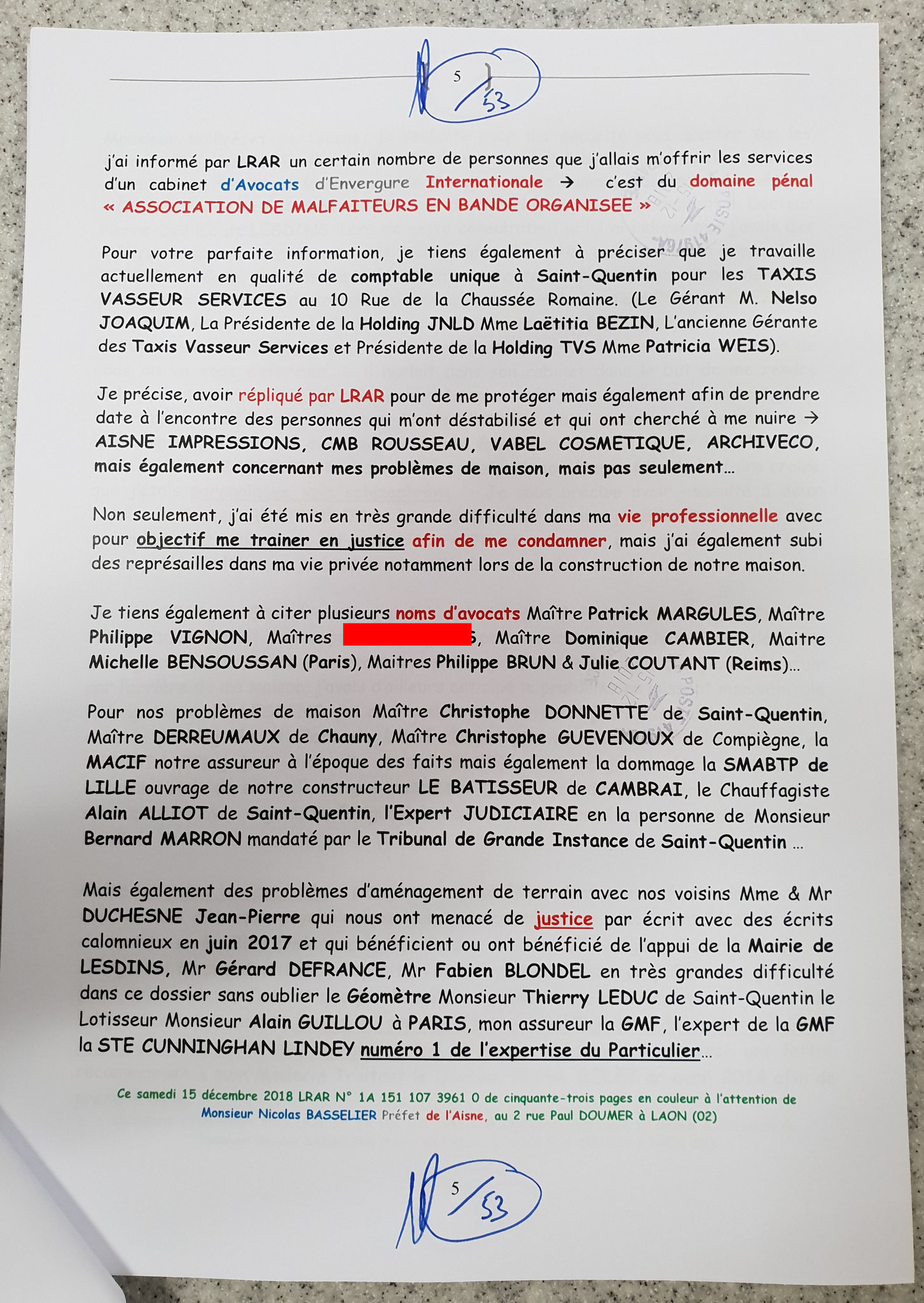 Demande Protection de ma Personne et de mes Biens... Ma Lettre recommandée adressé le 15 Décembre 2018 à Monsieur Nicolas BASSELIER le Préfet de l'Aisne (Sans Réponse!!!) www.jenesuispasunchien.fr www.jesuisvictime.fr www.jesuispatrick.fr NE RENONCEZ PAS