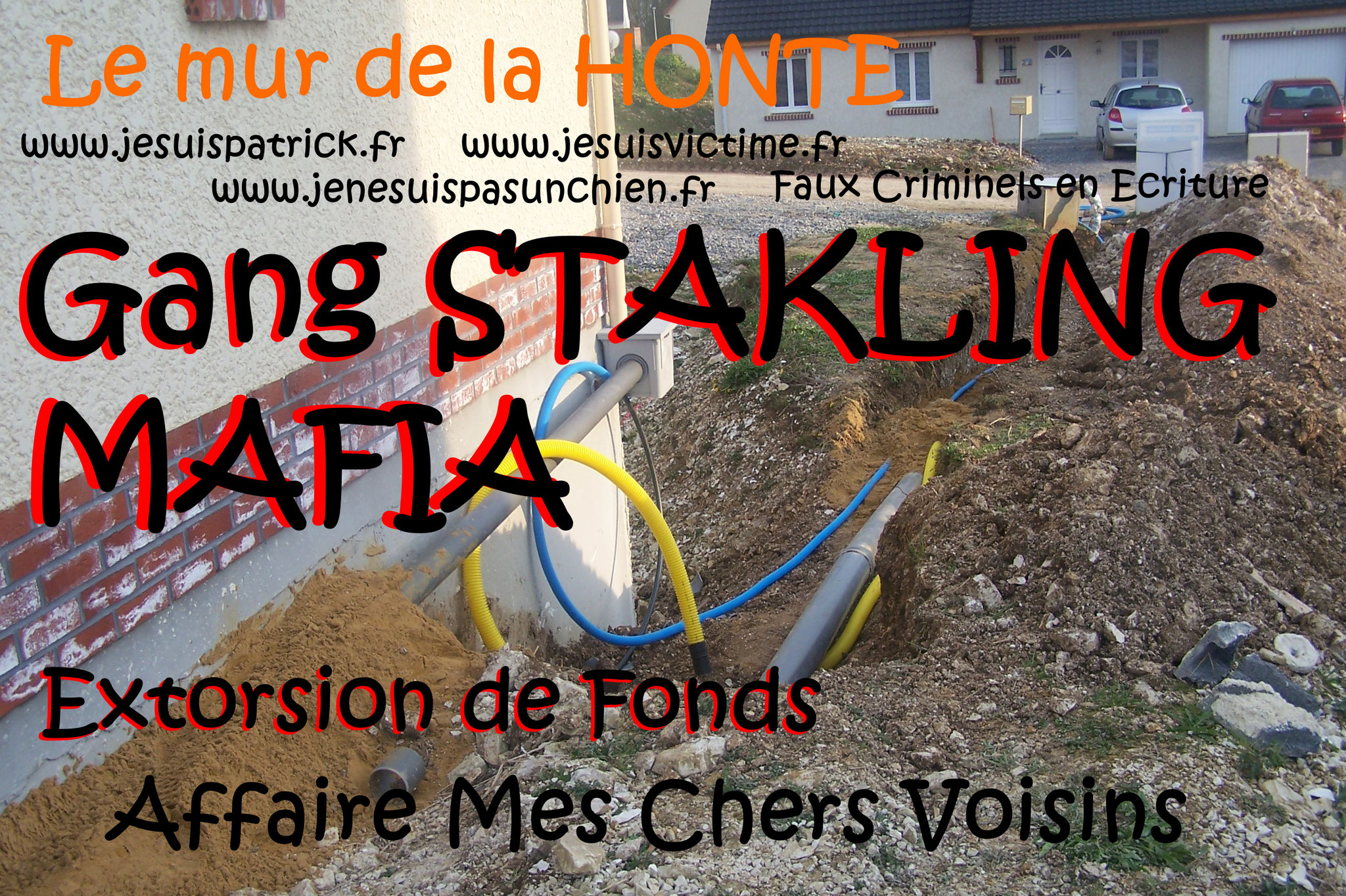 AFFAIRE MES CHERS VOISINS Gang STAKLING Extorsion de Fonds Faux Criminels en Ecriture Falsification de Documents Usage de Faux ORGANISATION CRIMINELLE TRES LUCRATIVE POUR LES COPAINS entre COPAINS www.jesuispatrick.fr www.jesuisvictime.fr FORFAITURE