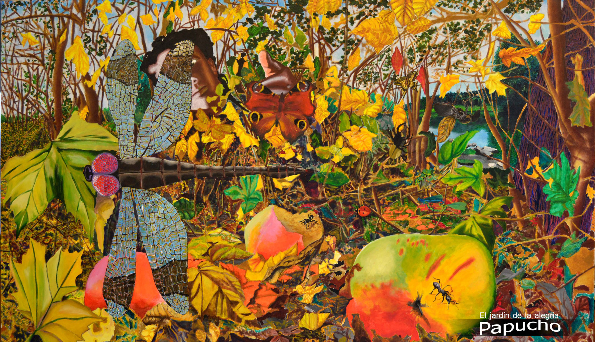 El jardín de la alegría / Acryl und Öl auf Leinwand / 115x200 cm 