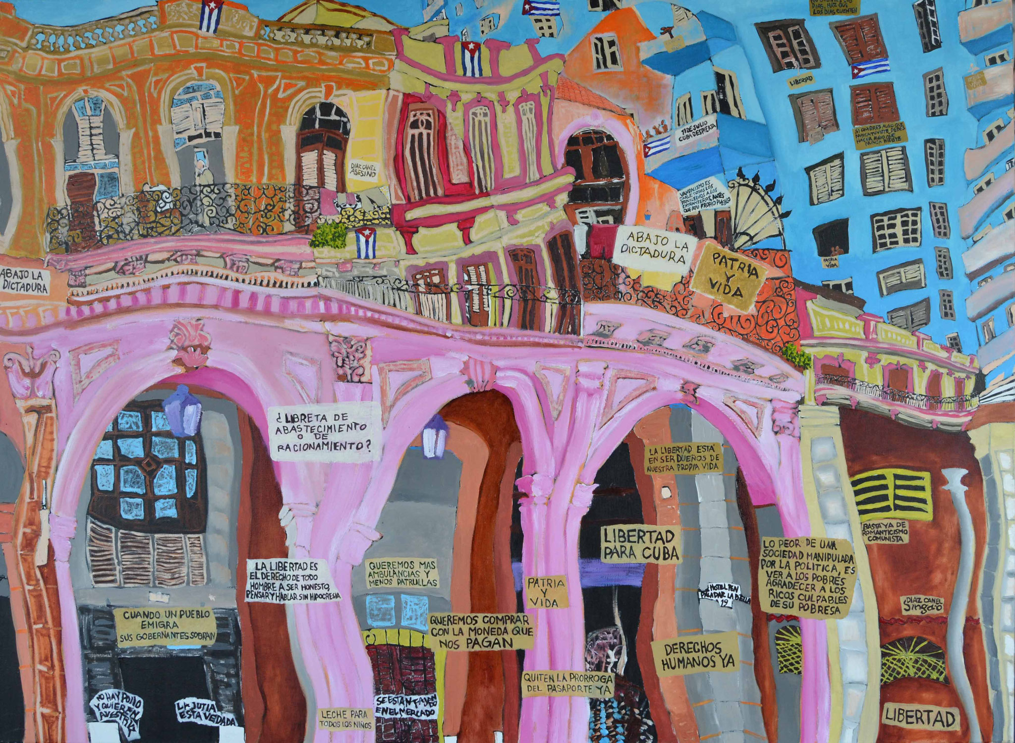Patria y Vida / Acryl auf Leinwand / 100x140 cm 