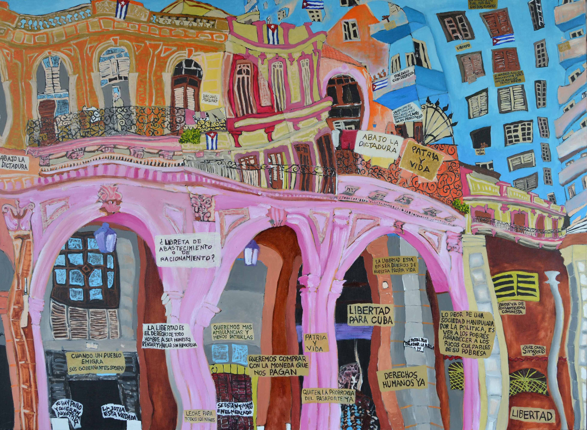 Patria y Vida / Acryl auf Leinwand / 100x140 cm 