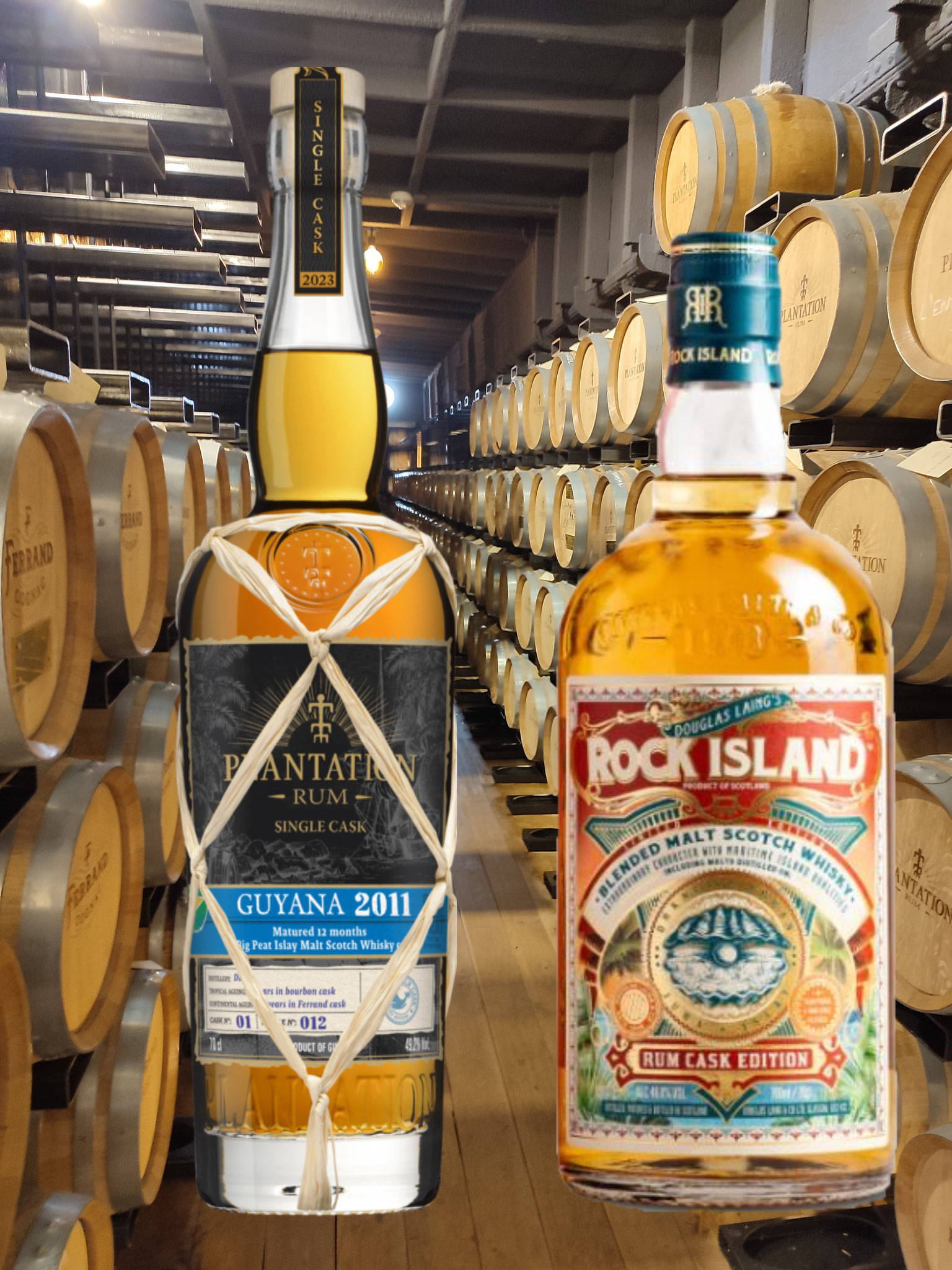 PLANTATION RUM GUYANE 2011 FINISH BIG PEAT & DOUGLAS LAING ROCK ISLAND RUM CASK FINISH