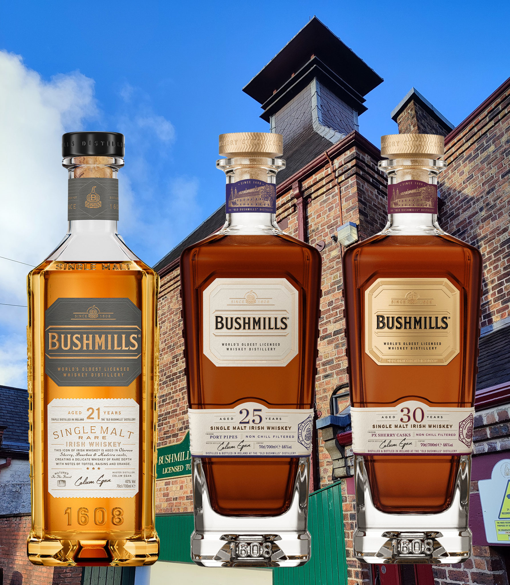 DISTILLERIE OLD BUSHMILLS ET DEGUSTATION 21 ANS, 25 ANS et 30 ANS