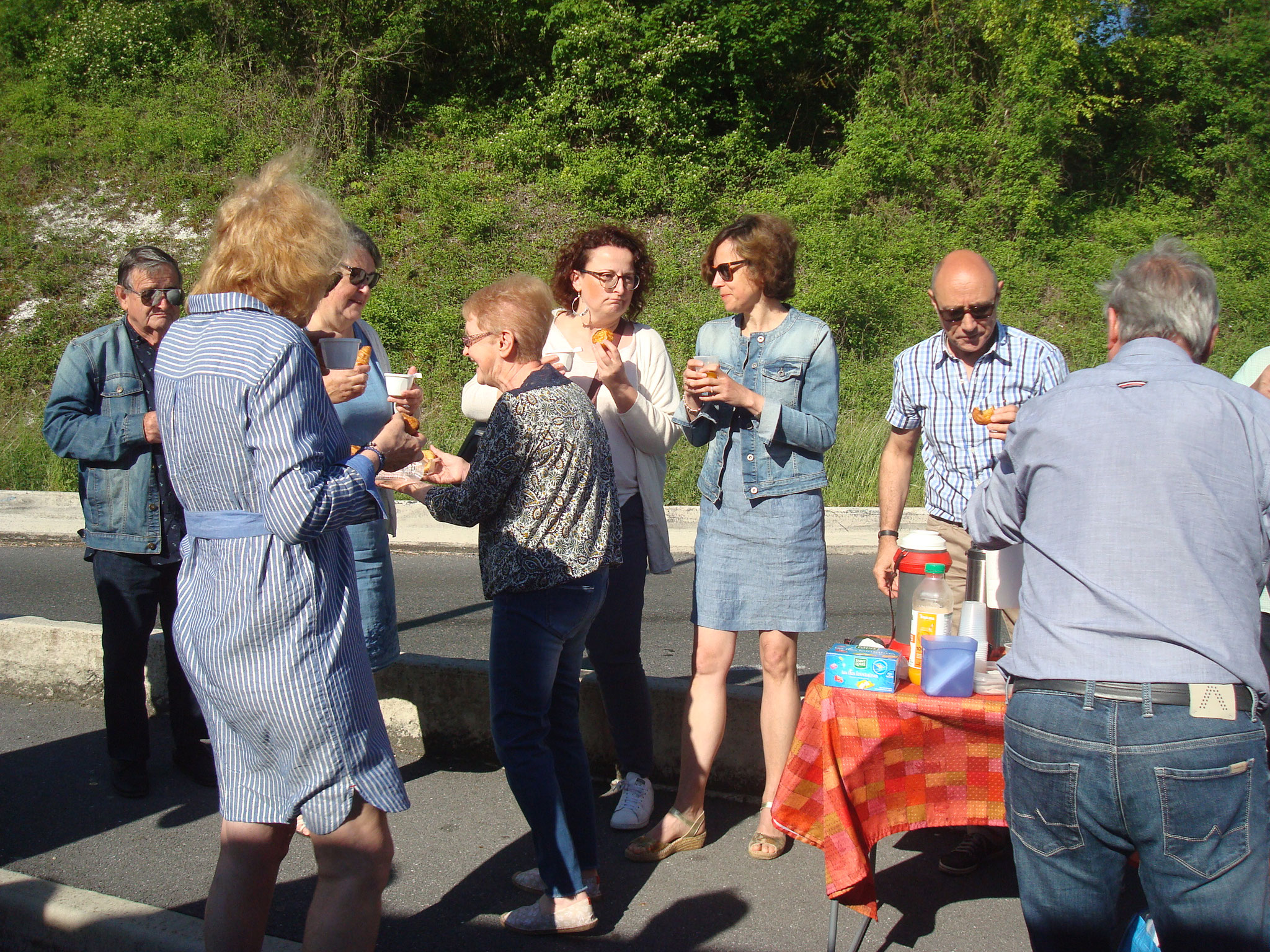 La pause petit déjeuner à mi-parcours