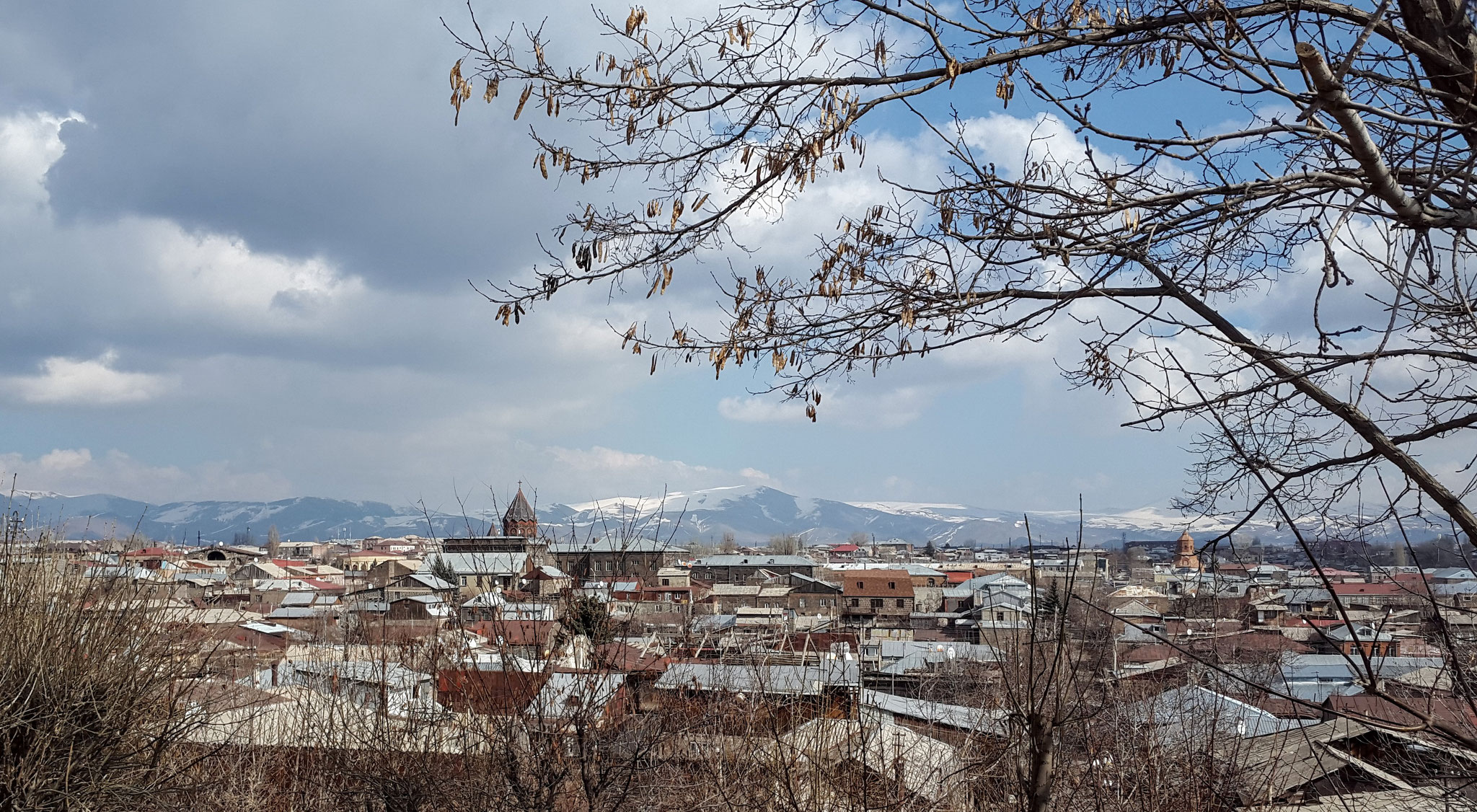 Blick vom Stadtpark auf die Stadt