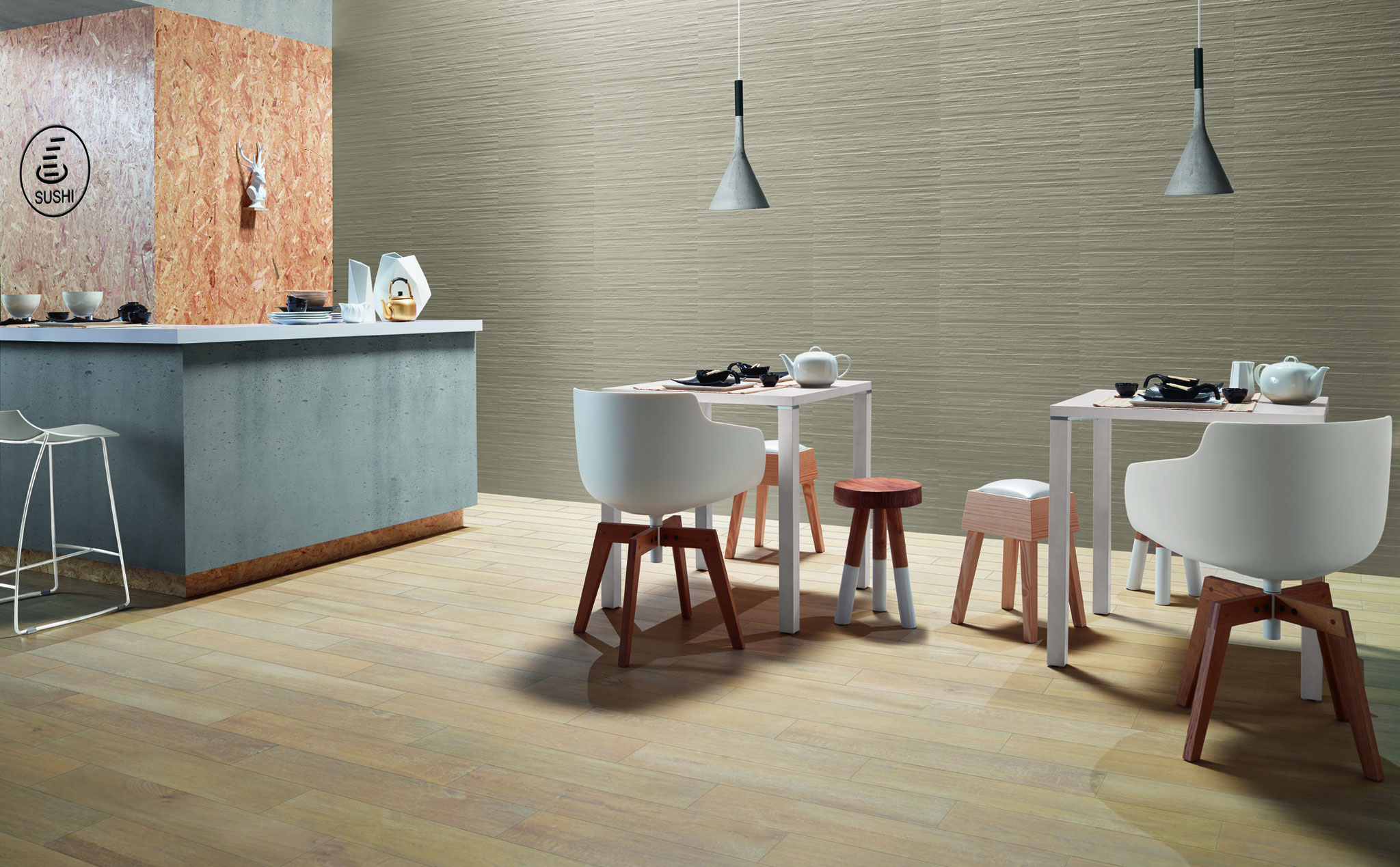 Bodenfliesen in Holzoptik