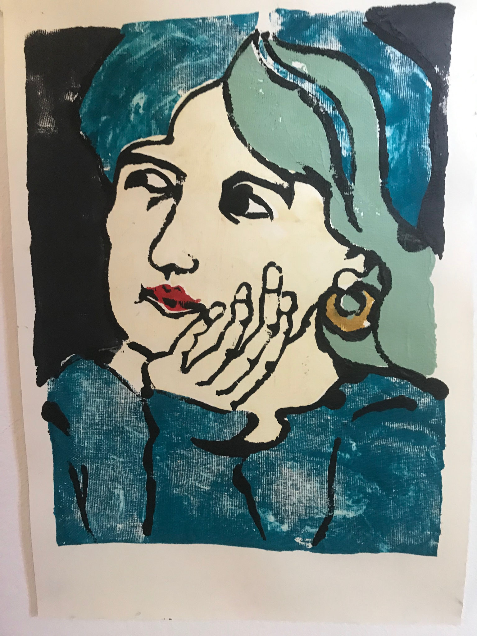 Siebdruck 1.  35x50cm