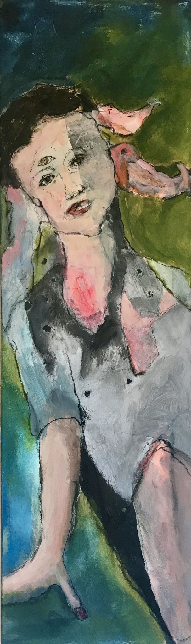 Collage / Acryl 3   100 cm x 30 cm