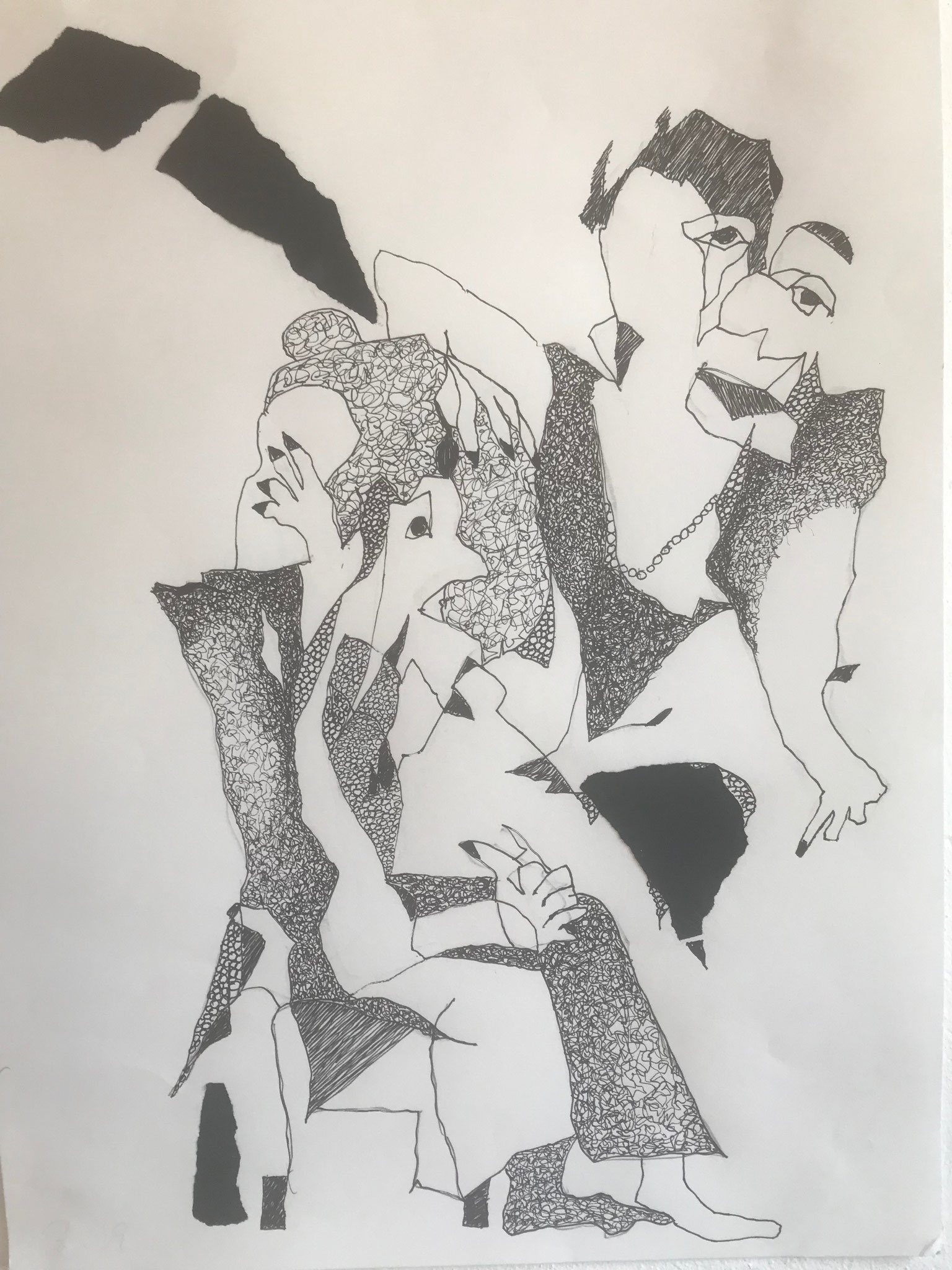 Fineliner auf Papier 1   30x40cm