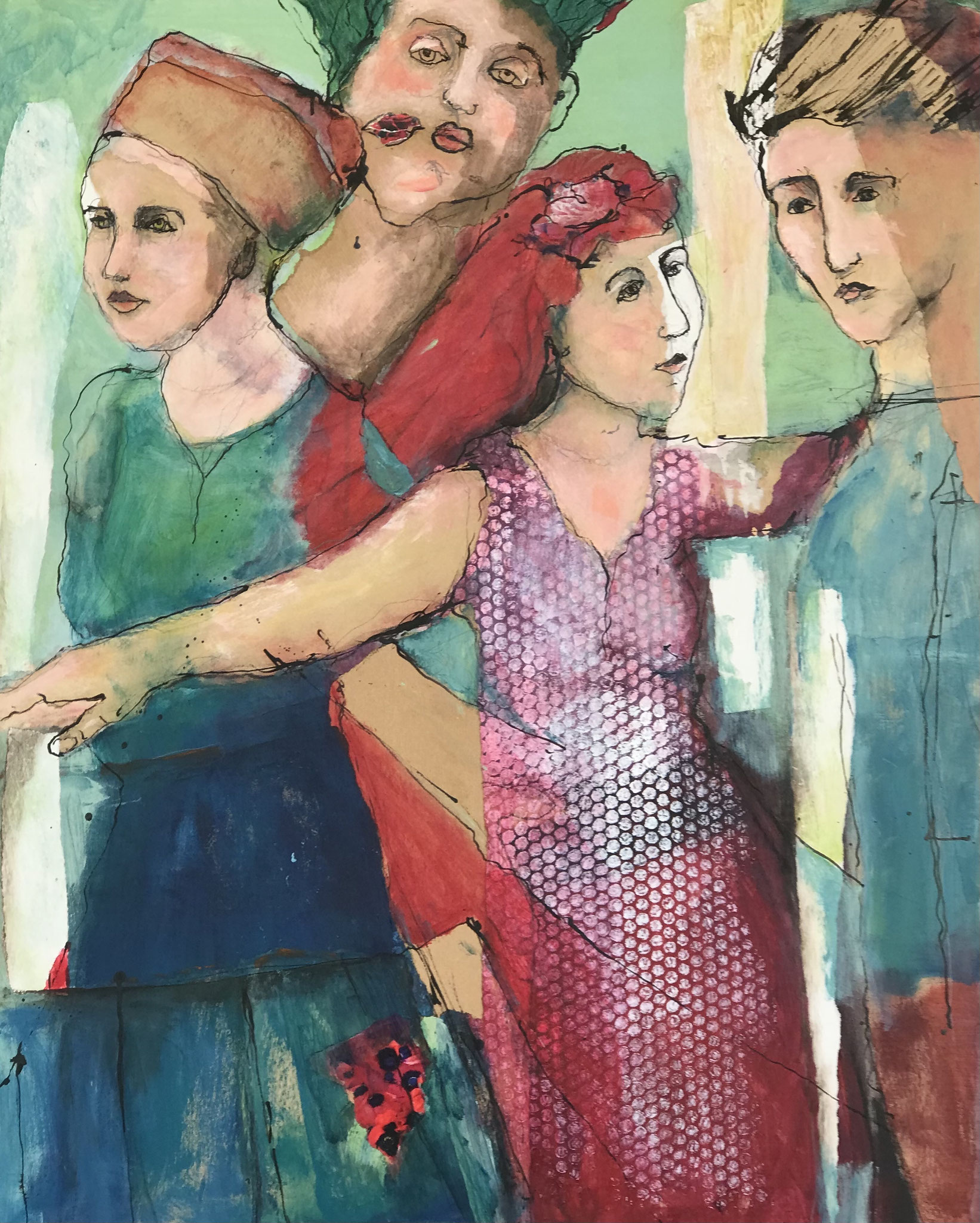 Acryl / Collage 100 x 80