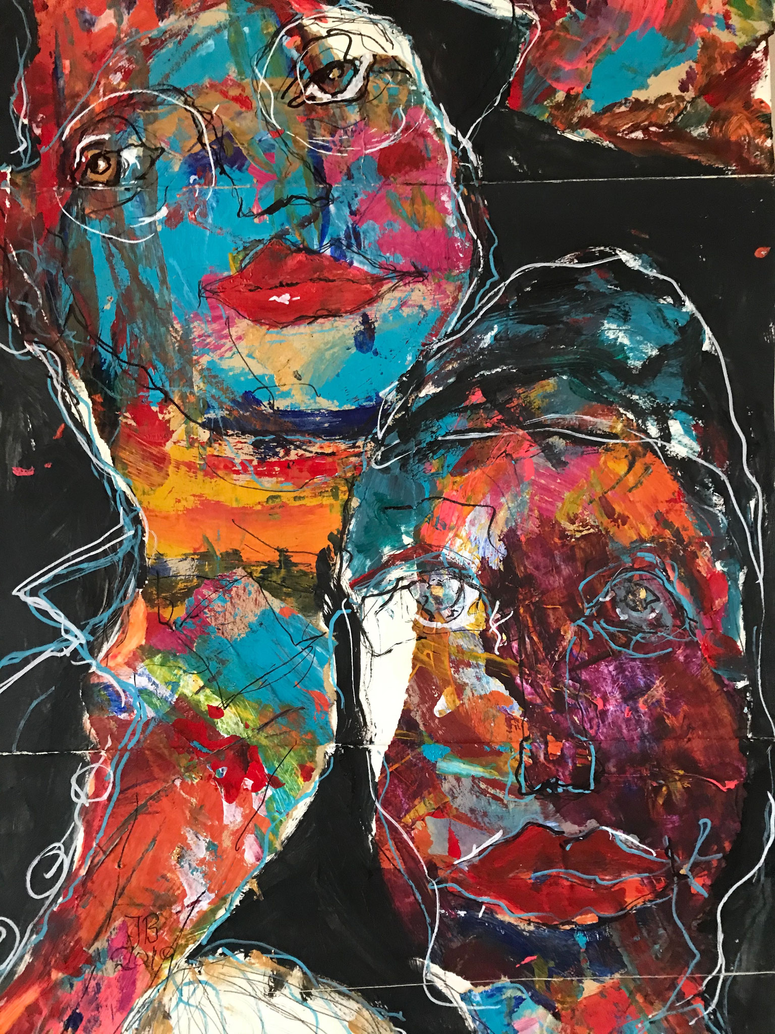 Ausschnitt Leporello Gesichter