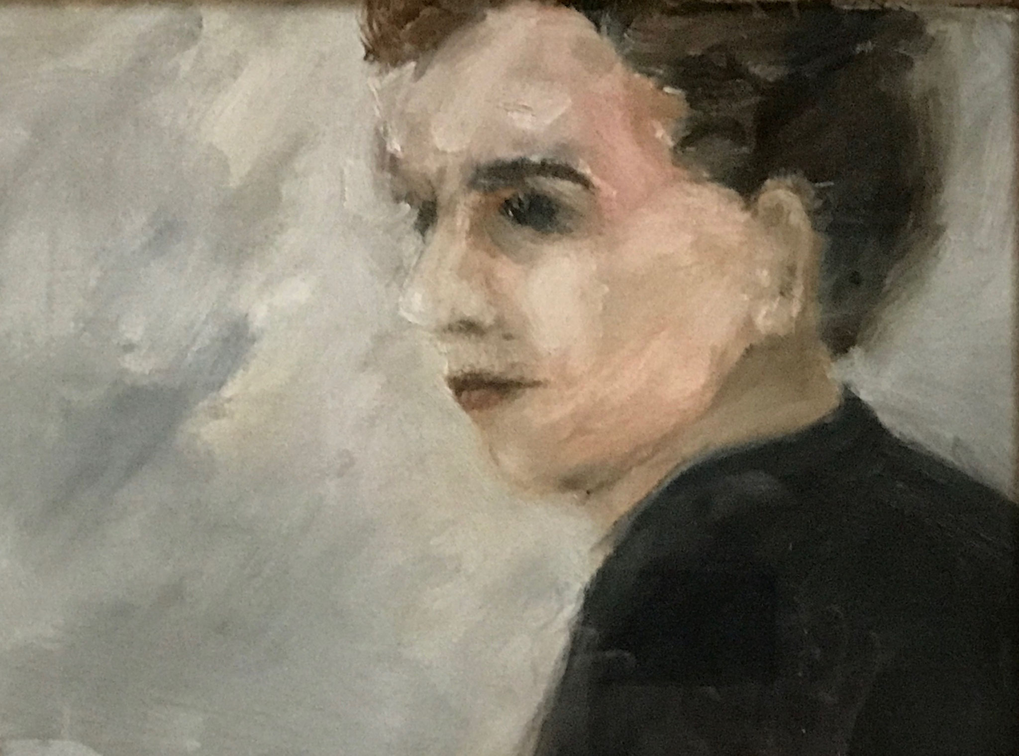 Rückblickend, 28x42cm, Öl auf Leinwand