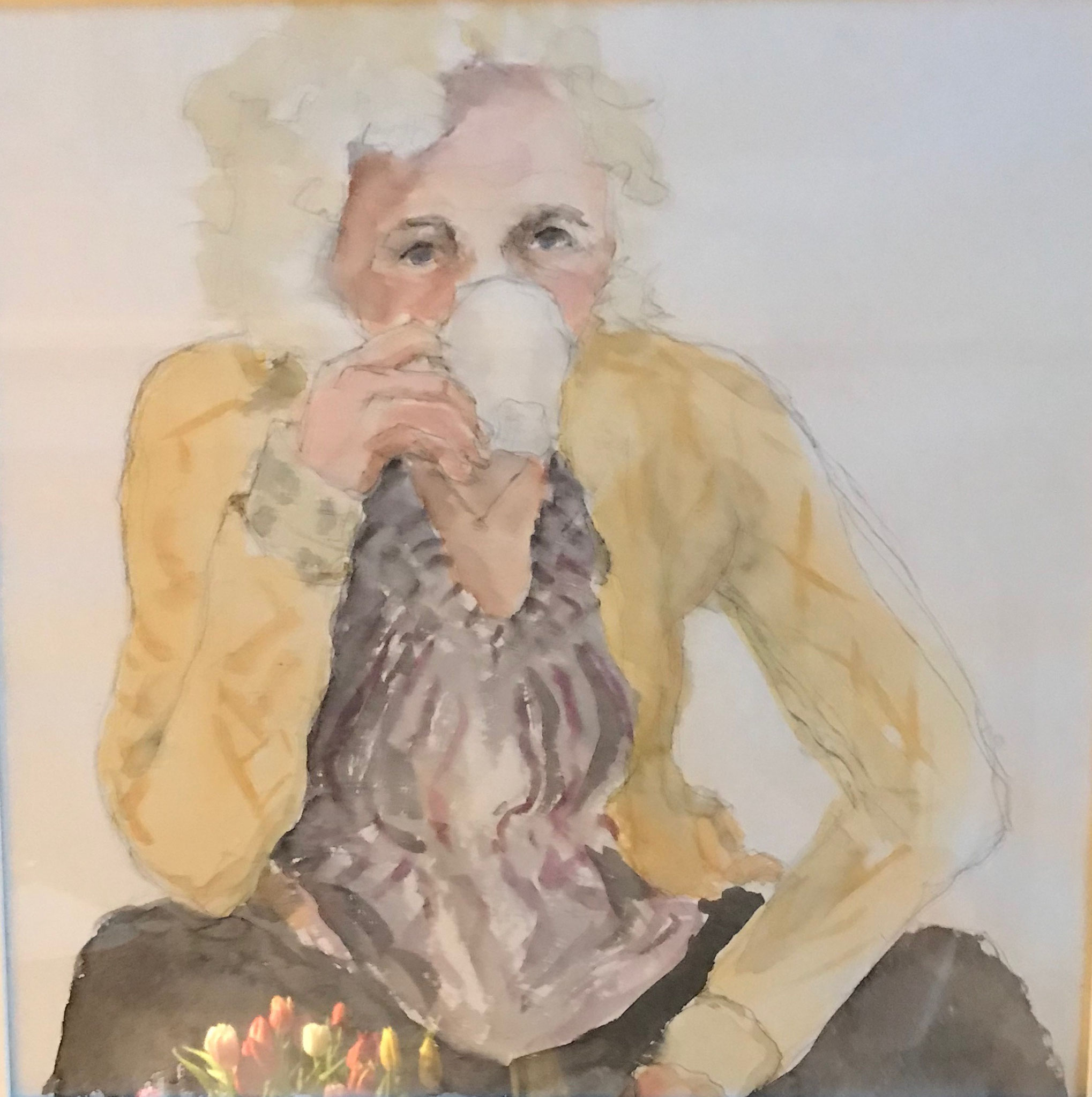 Kaffepause, 50x50cm, Aquarell