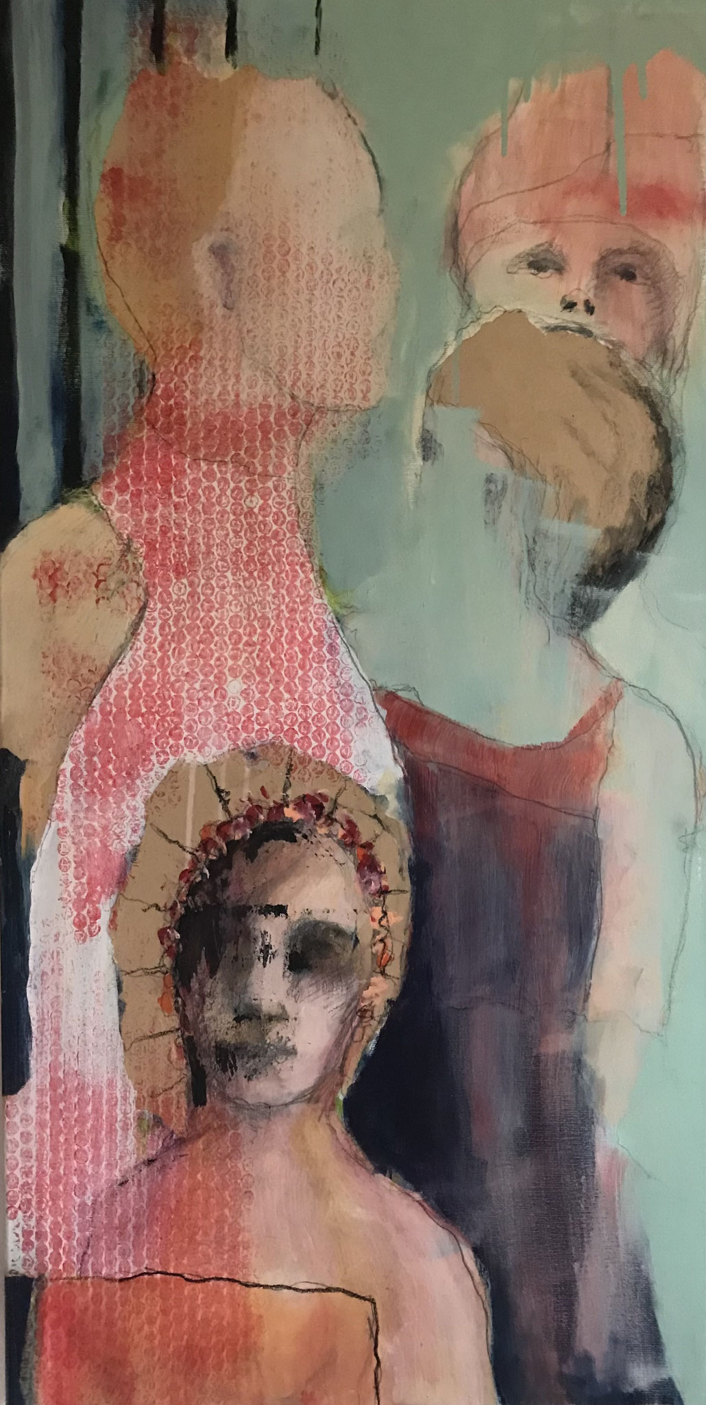 Acryl / Collage 100 x 50