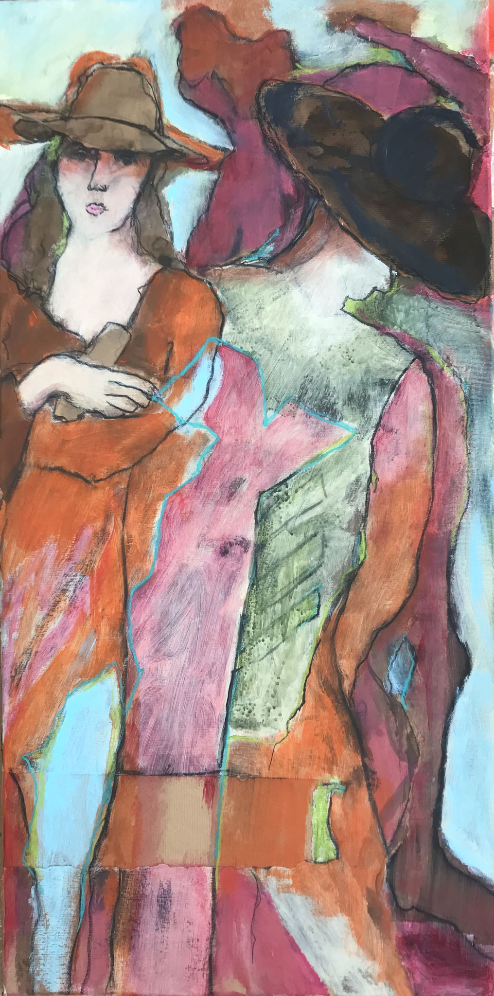 Collage/Acryl 100 x 50
