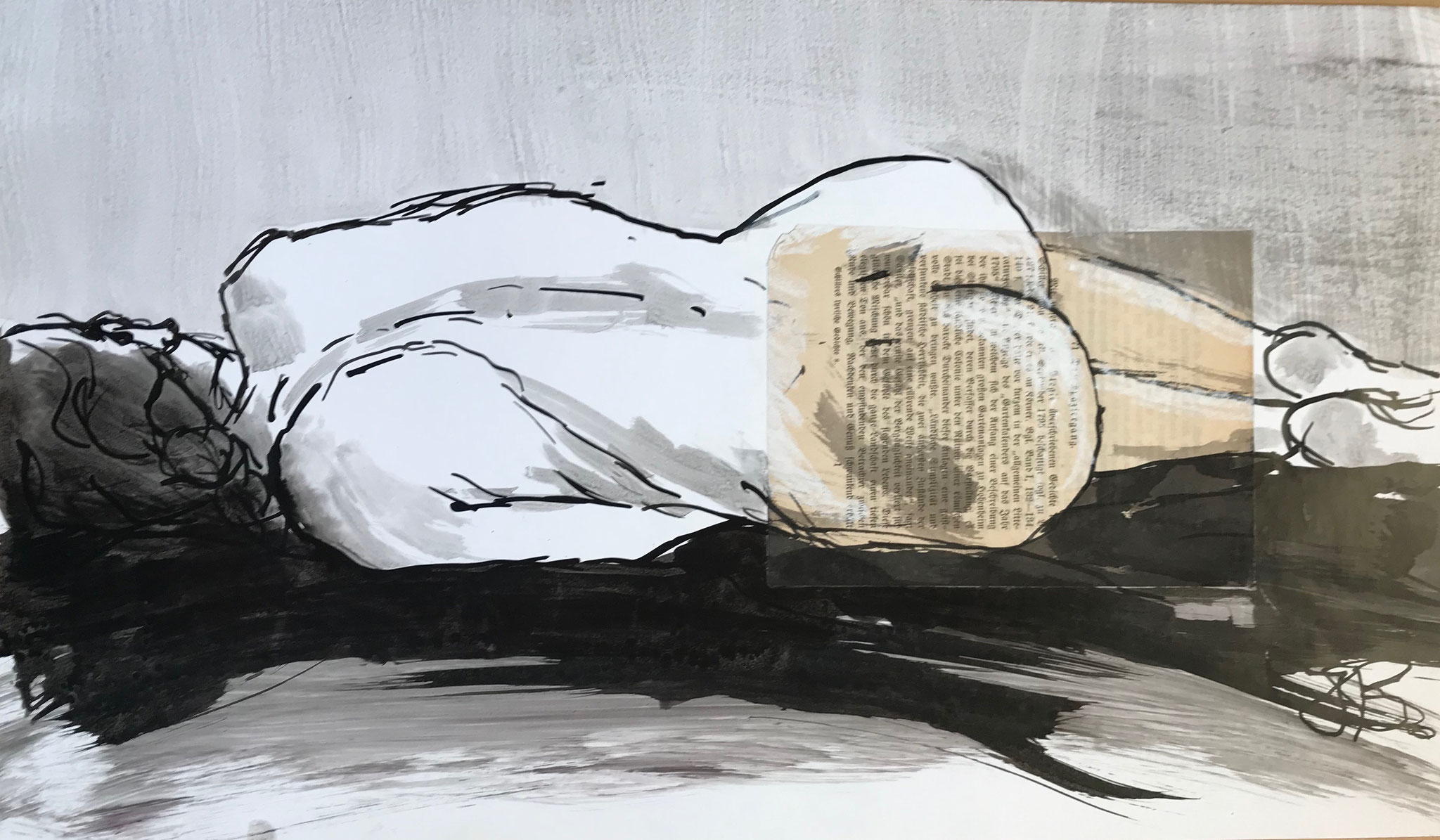 Rohrfeder/Tusche 30x40cm