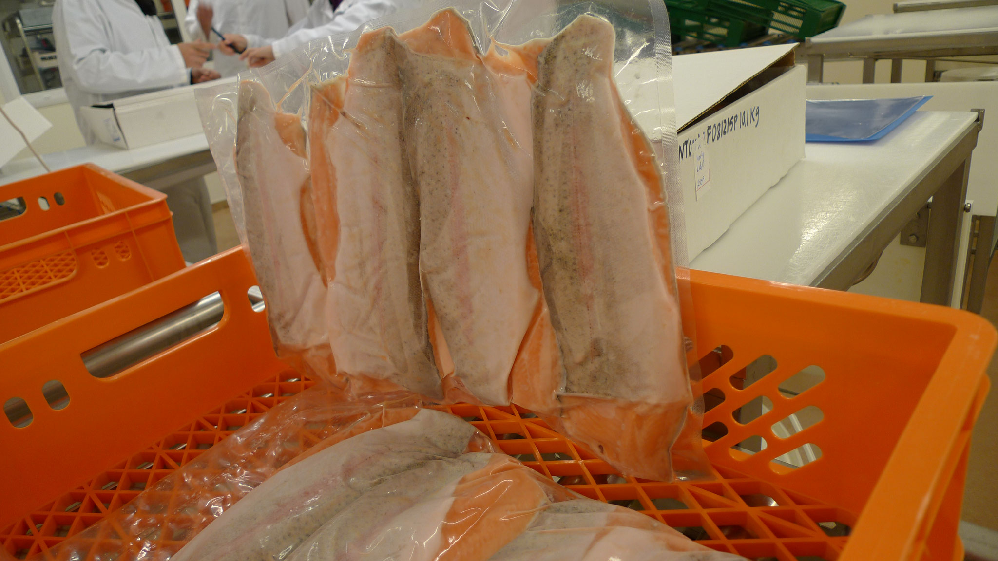 Filets de saumon fumé conditionnés sous vide