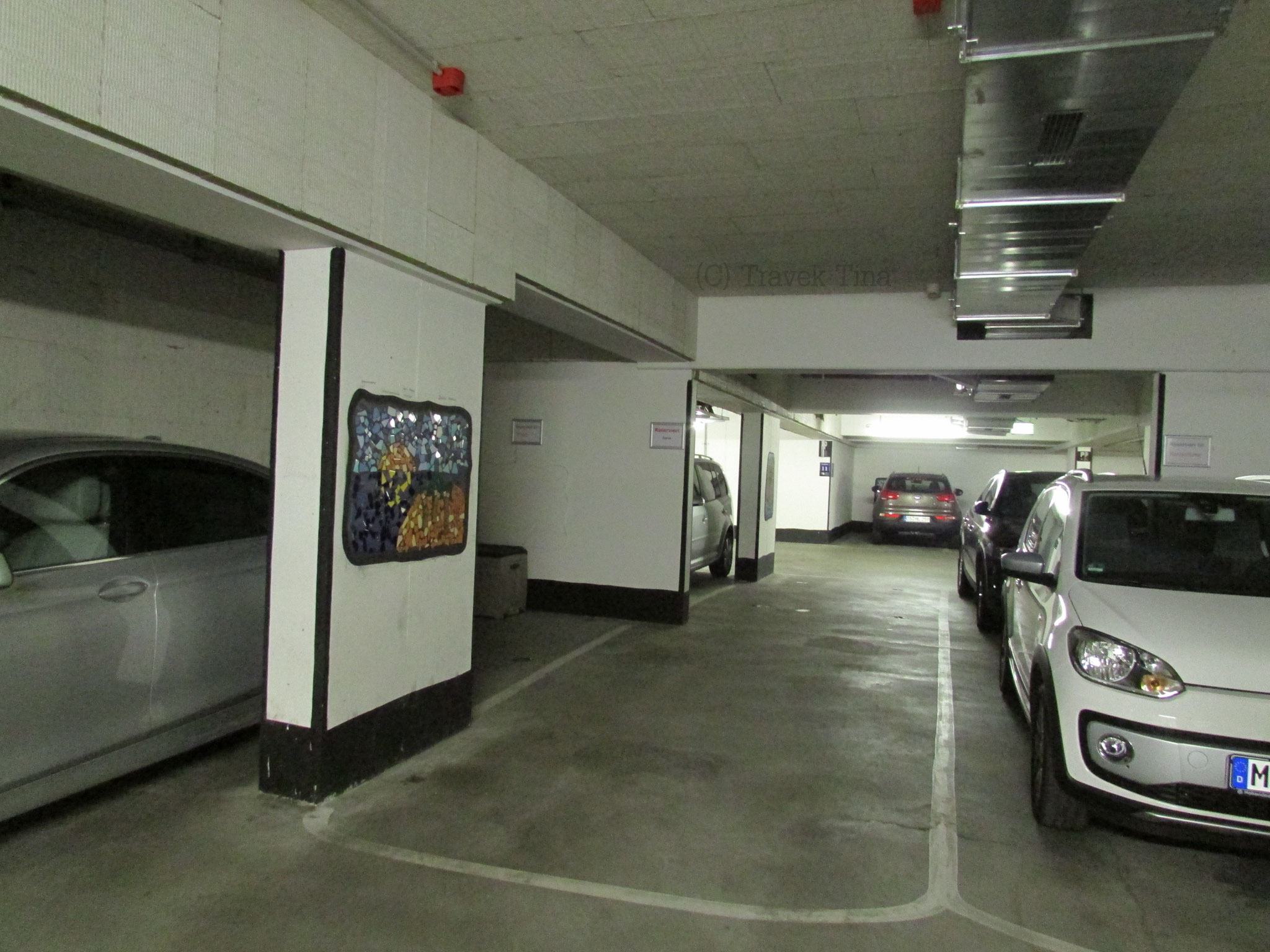 Jeder Parkplatz ist individuell mit einem Bild statt einer Zahl versehen.