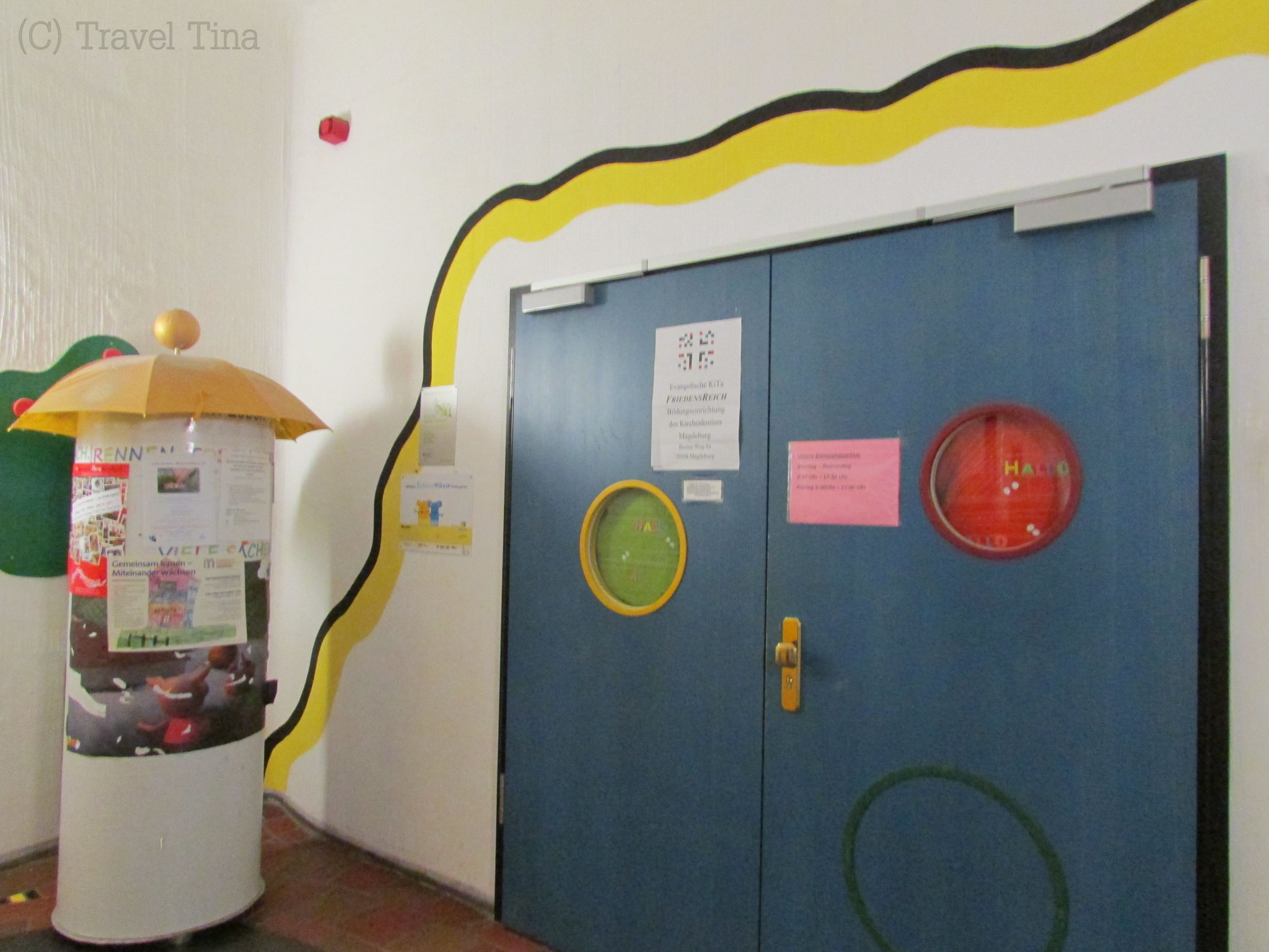 Der Eingang zum Kindergarten.