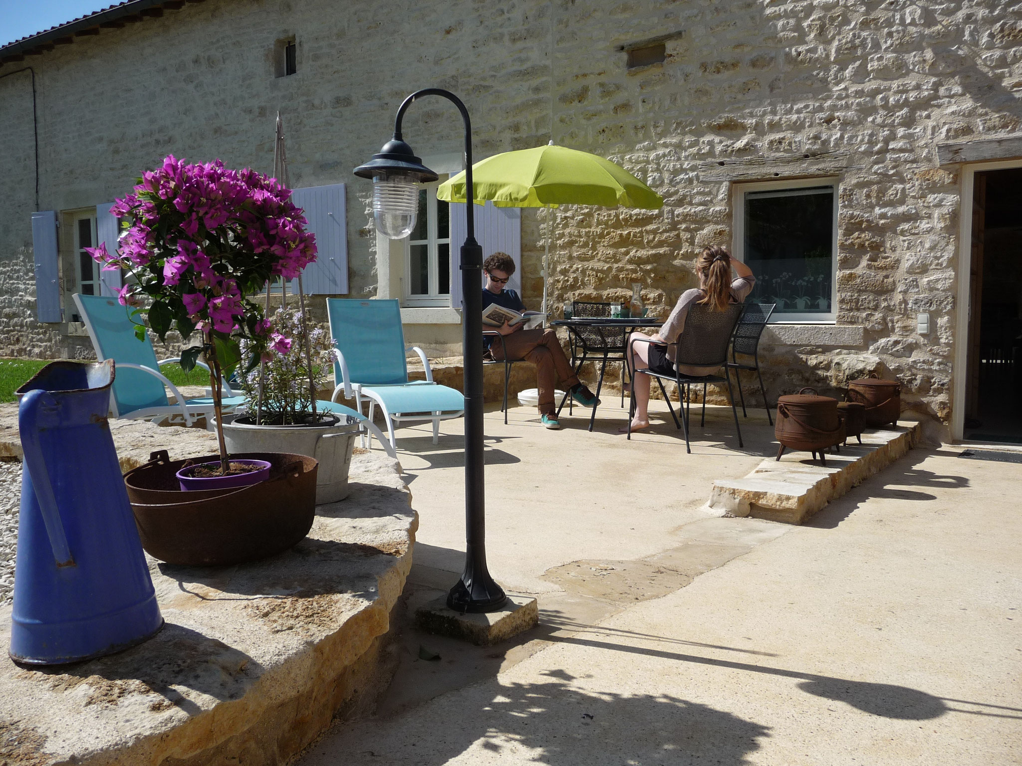 Gîte La Ponne, sur la terrasse