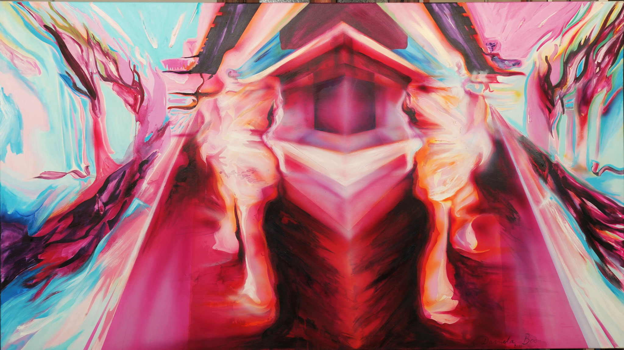 Double Motion III 140 cm x 250 cm Acryl auf Leinwand 2010 