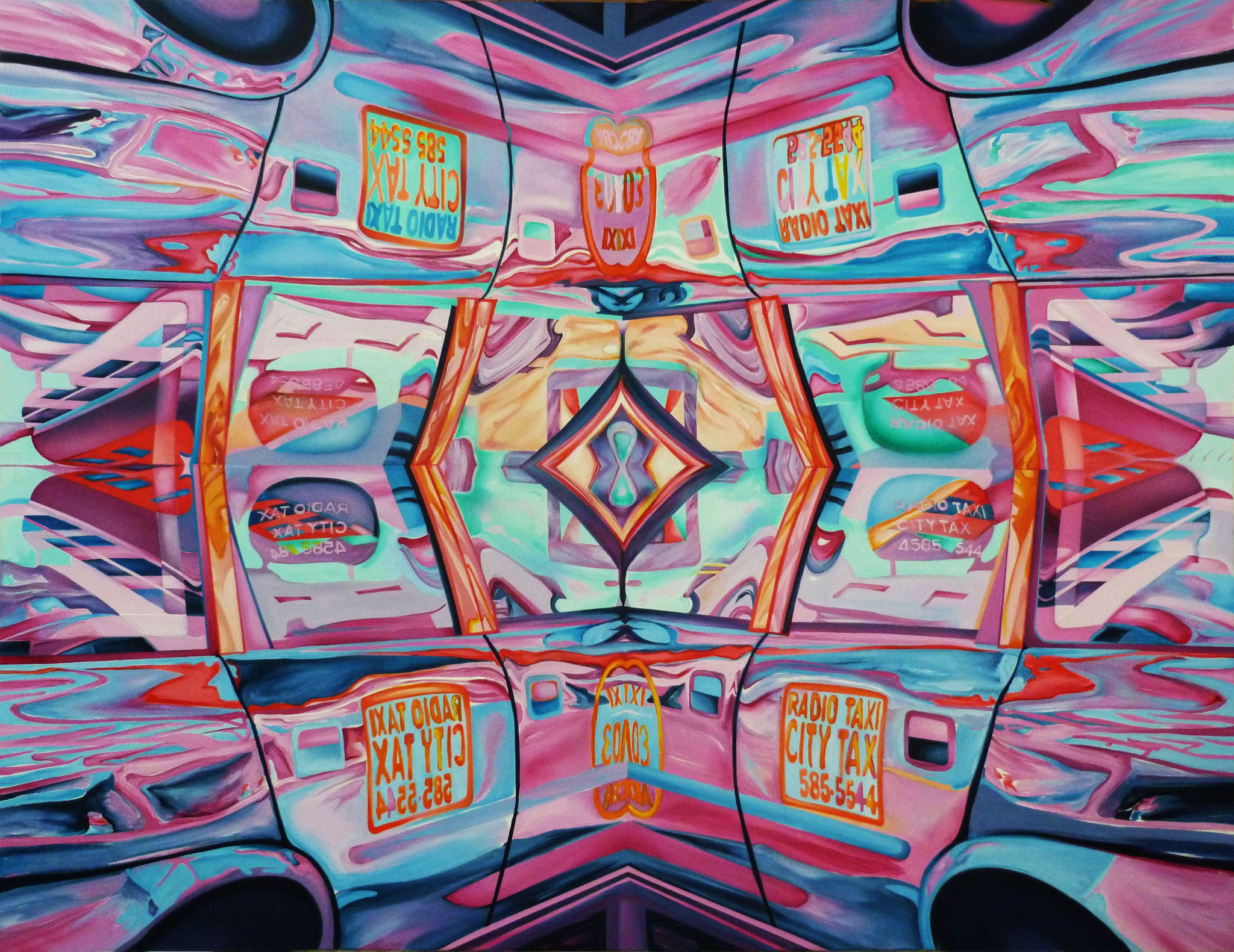 Caloido Taxi 133 cm x 173 cm Acryl auf Leinwand 2011