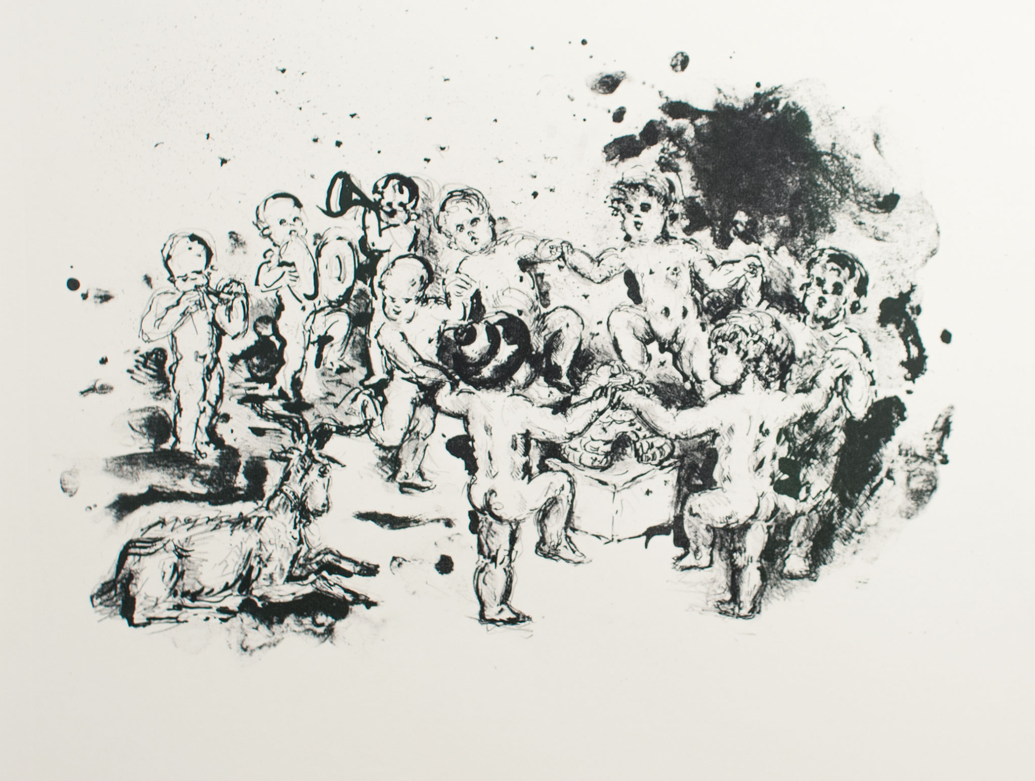 Tanz um den Bienenkorb, 1981, Lithographie, 38cm x 49cm