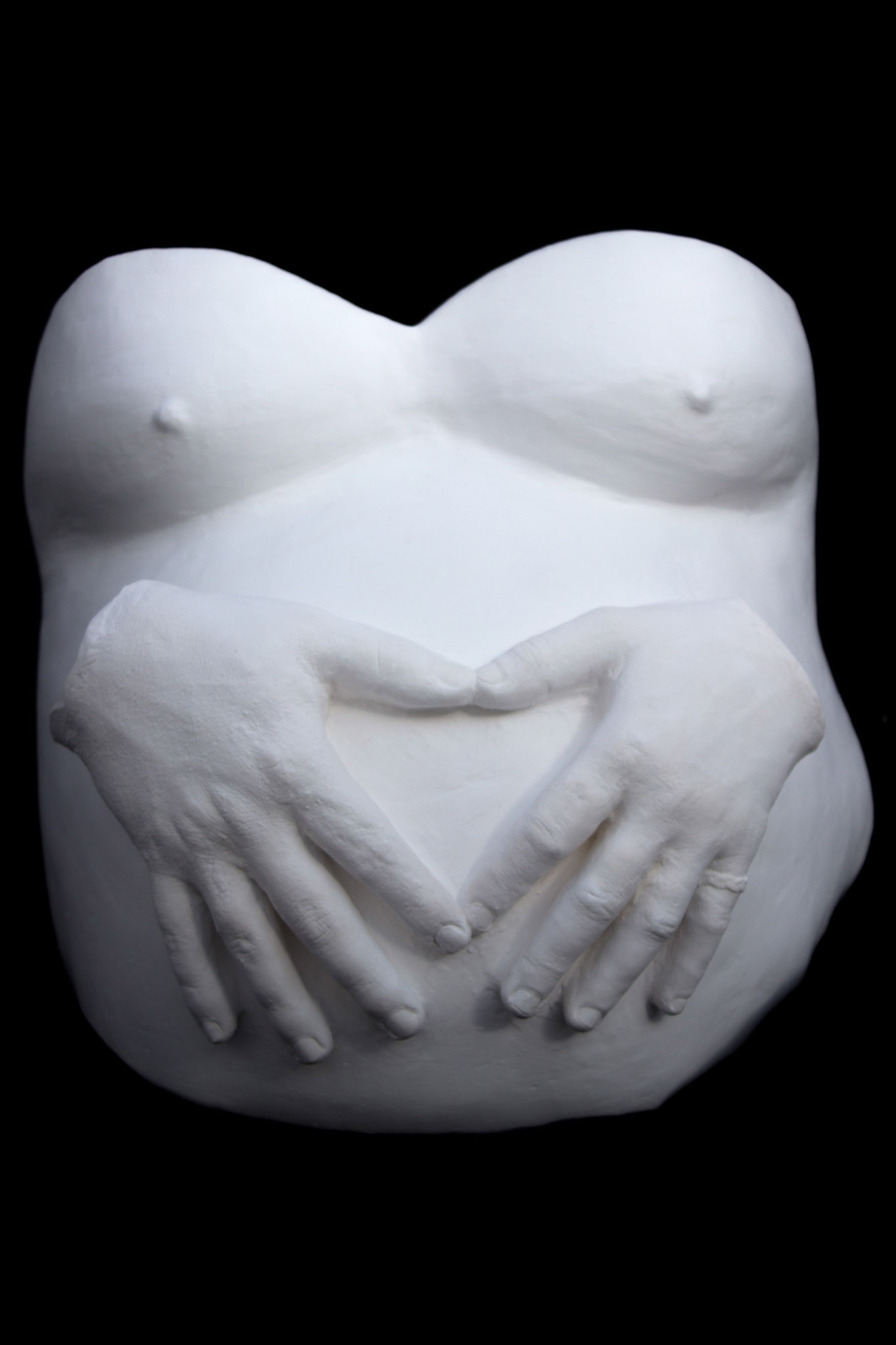 Moulage ventre femme enceinte, étape. - Nathalie Curiel Créations