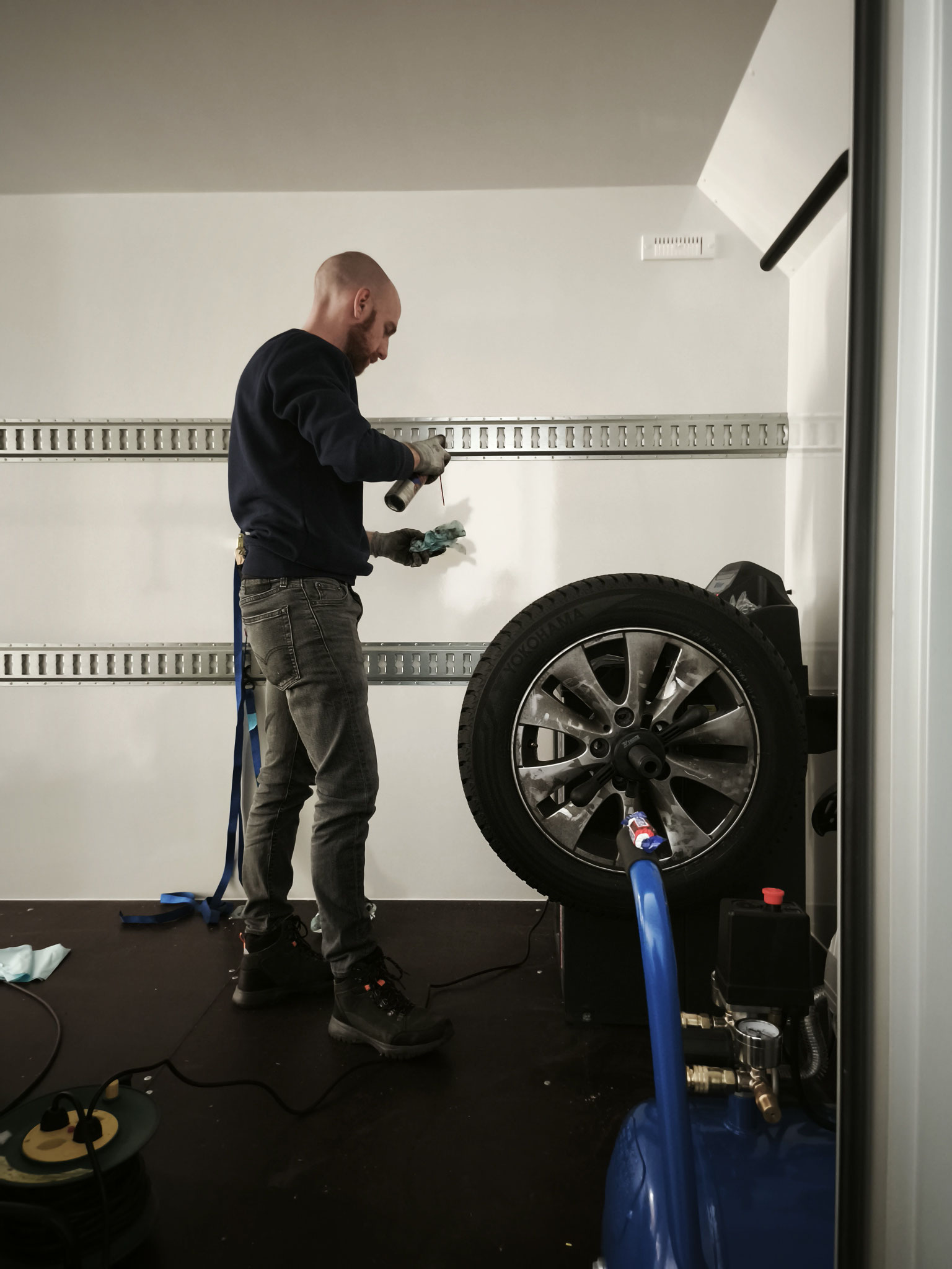 Einrichtung unserer mobilen Werkstatt