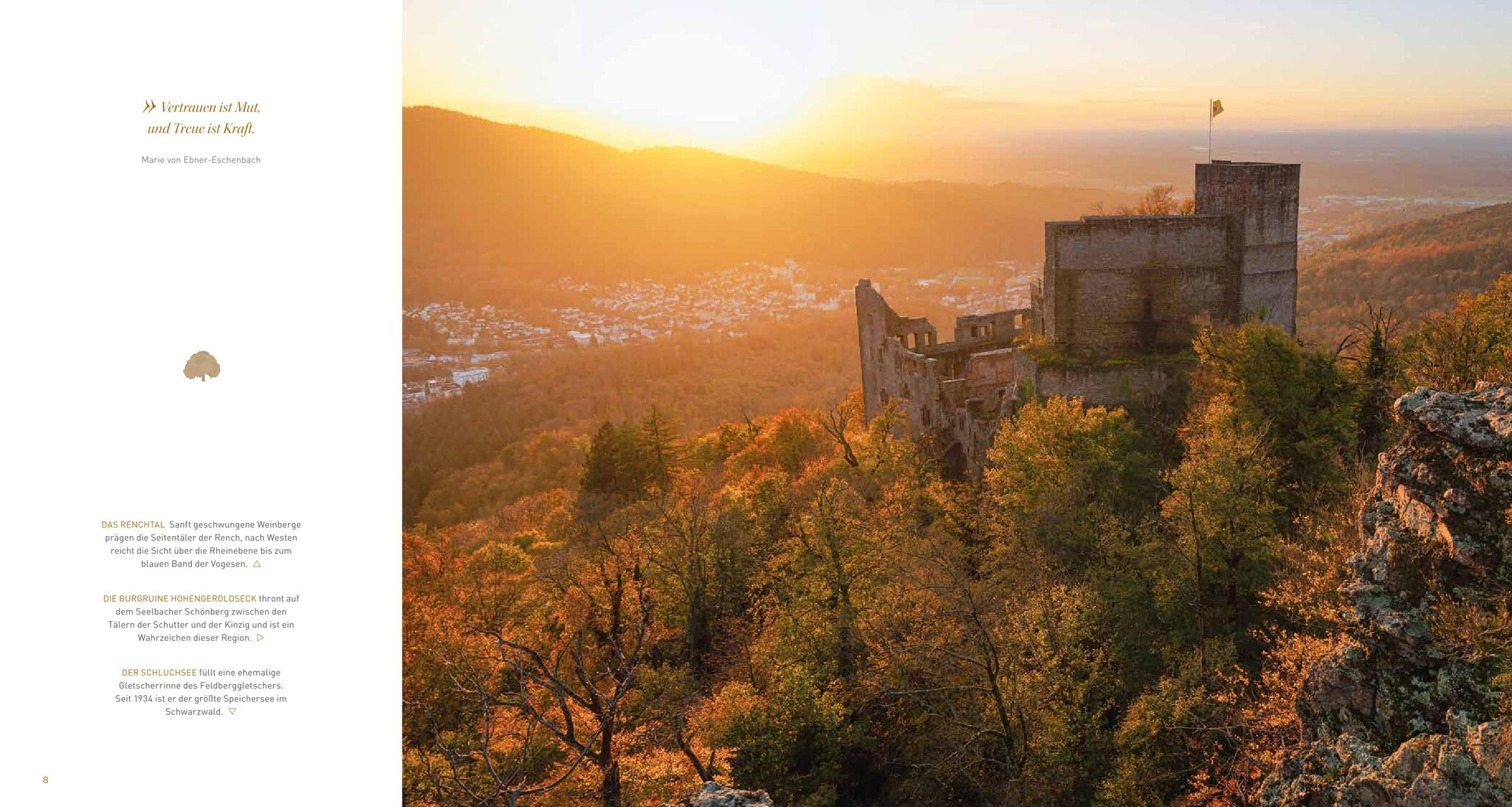 Burgruine Hohengeroldseck kurz vorm Sonnenuntergang