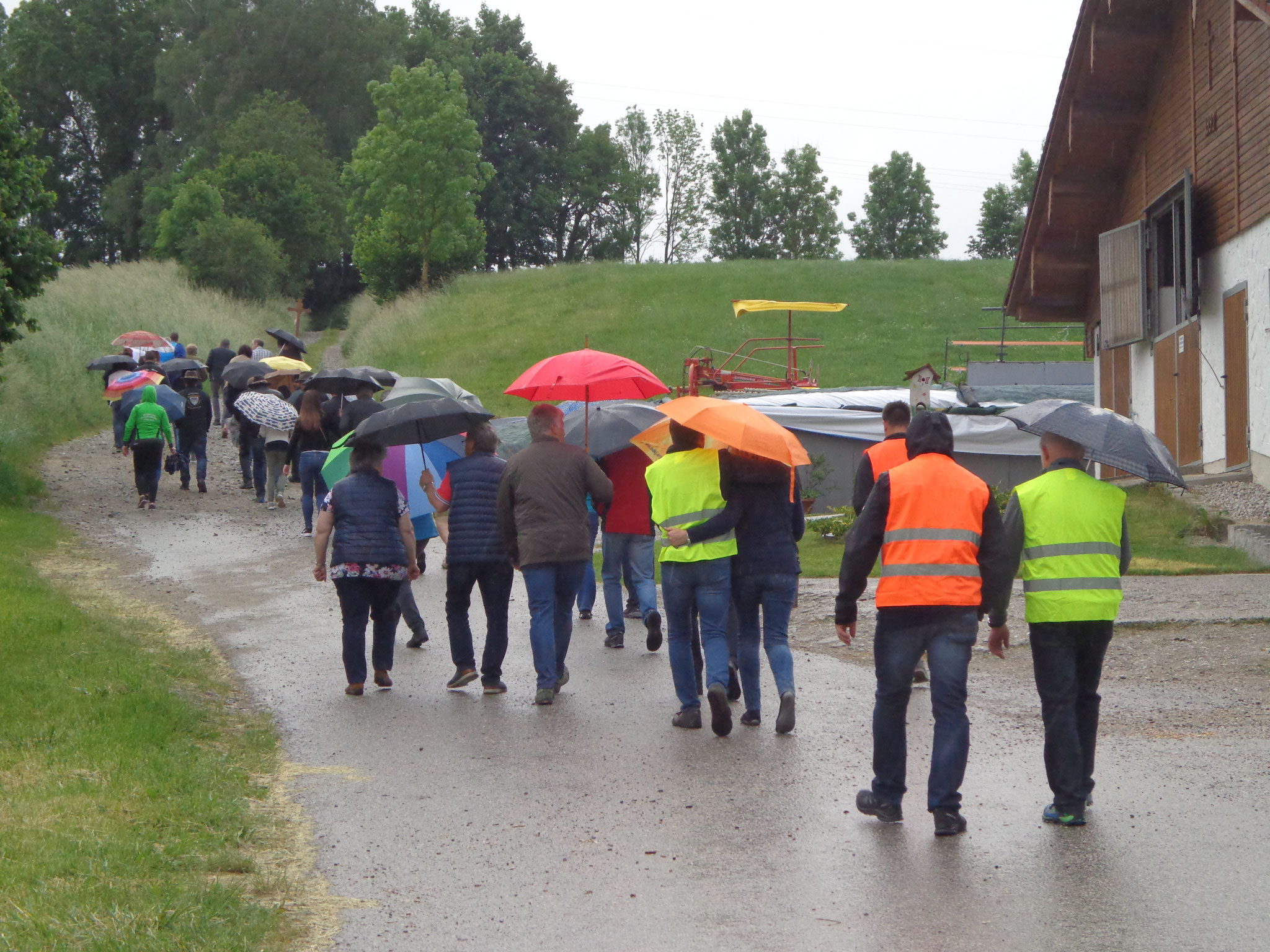 Rückmarsch zum Holzkarrer bei Regen