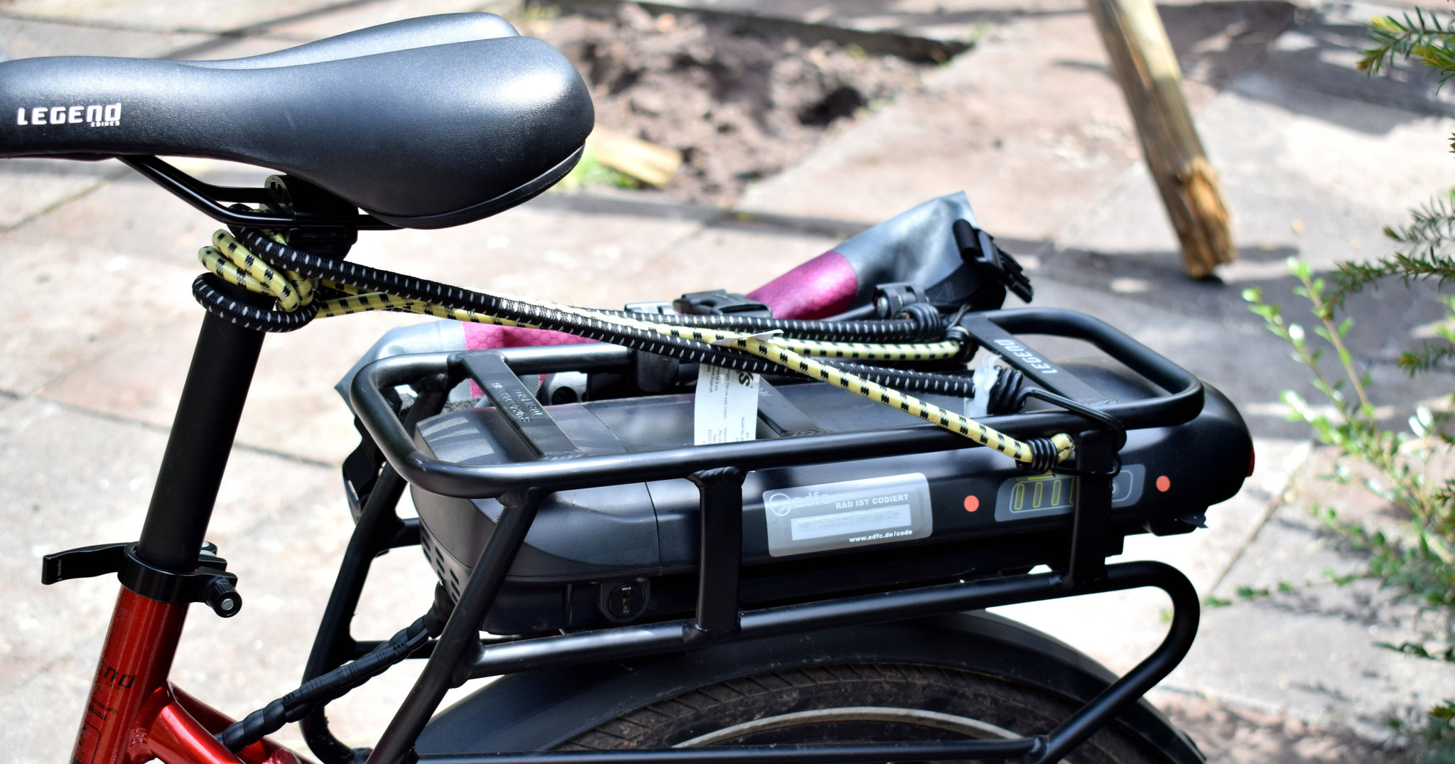 Auch der Akku eines E-Bikes kann mit einem Code versehen werden. (Aus Datenschutzgründen wurde hier der Code unkenntlich gemacht.)