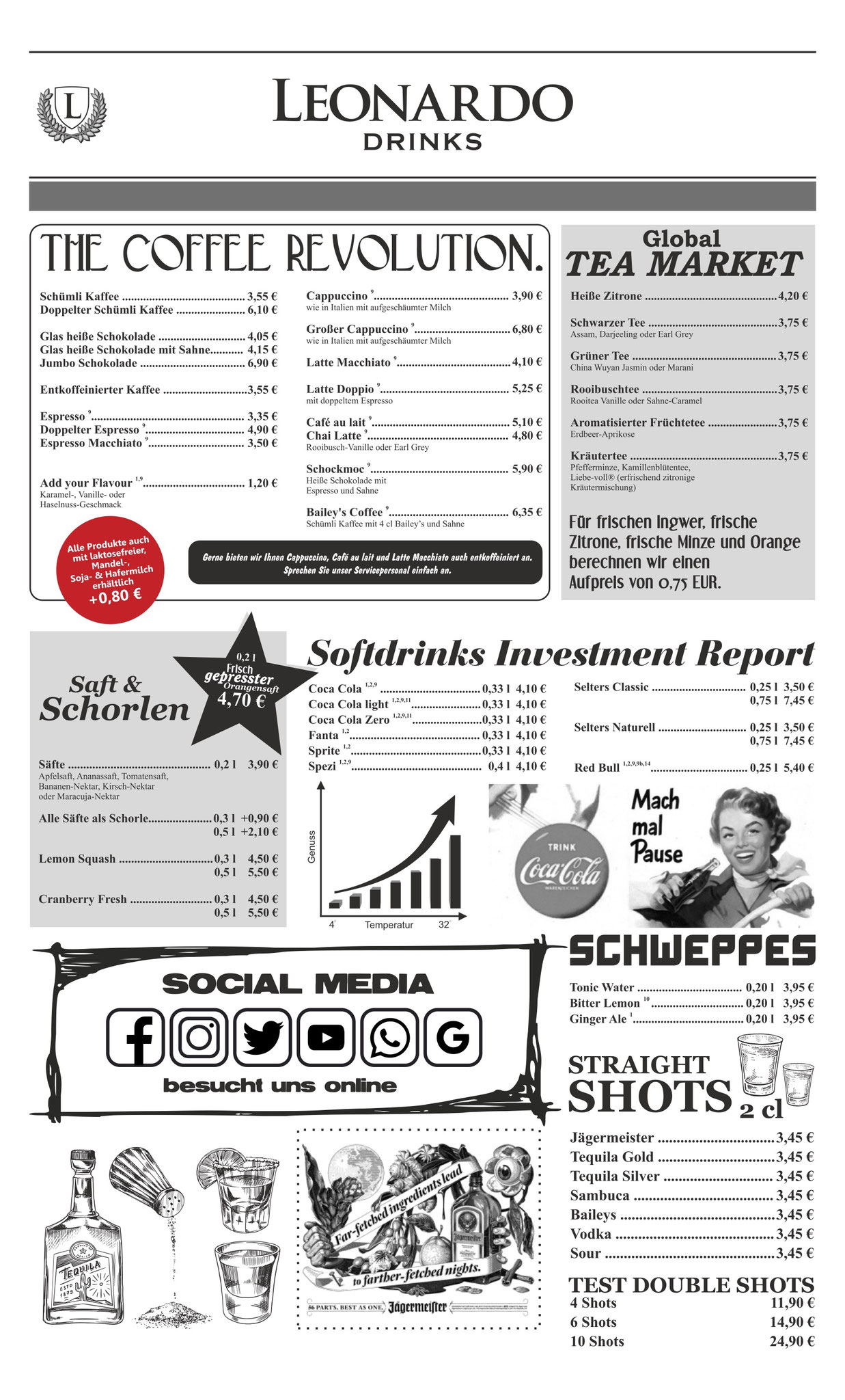© Cafe Leonardo® Mülheim - Food Menu & Drinks