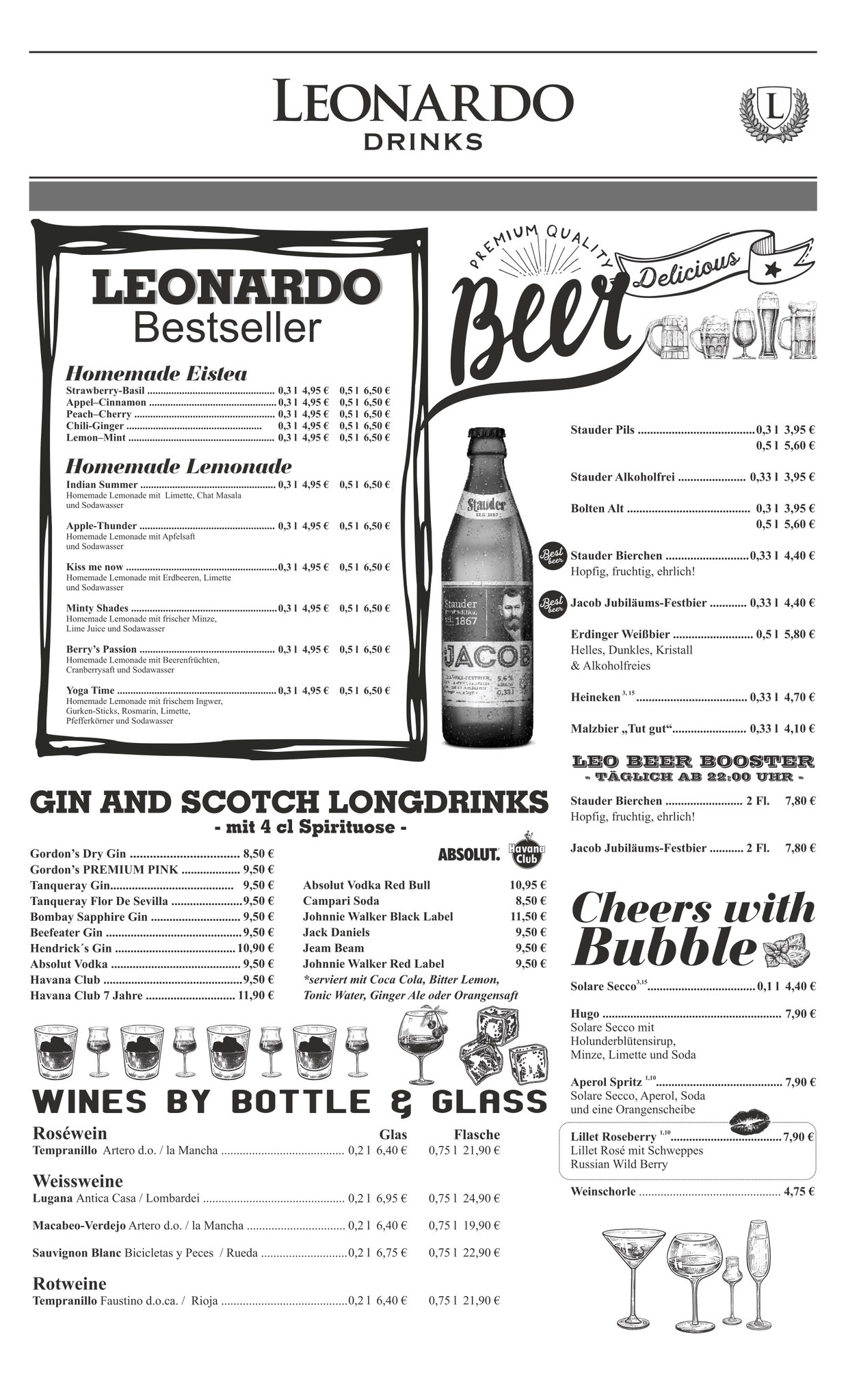 © Cafe Leonardo® Mülheim - Food Menu & Drinks
