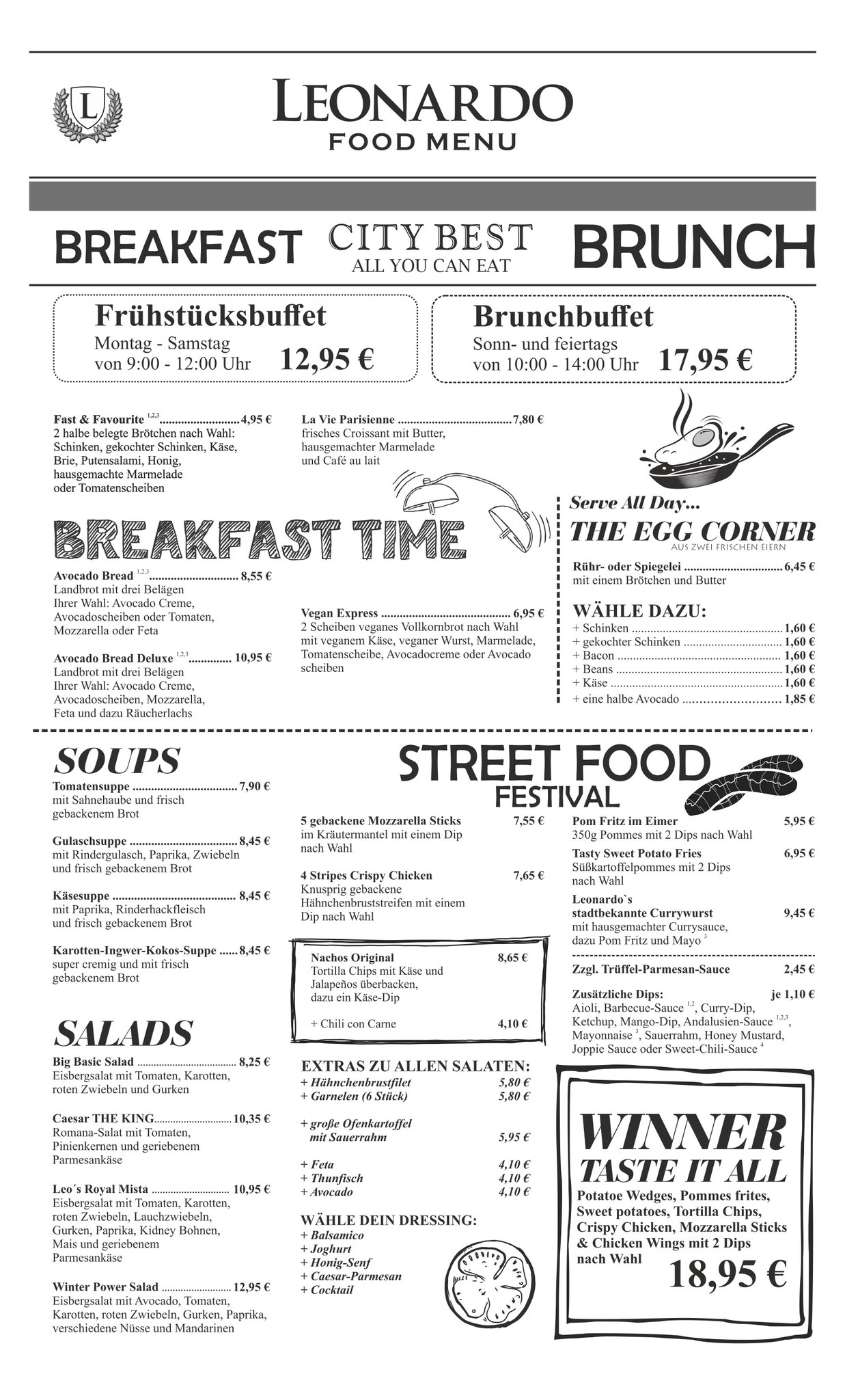 © Cafe Leonardo® Mülheim - Food Menu & Drinks