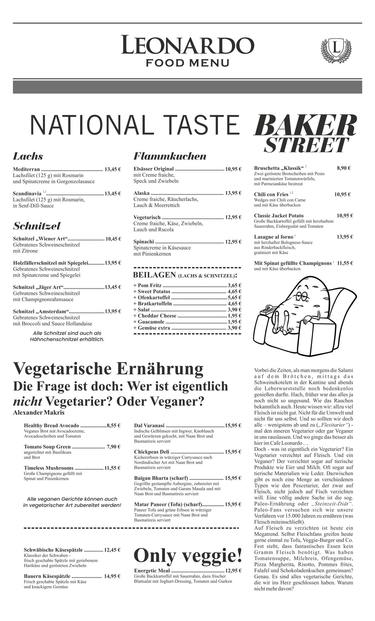 © Cafe Leonardo® Mülheim - Food Menu & Drinks