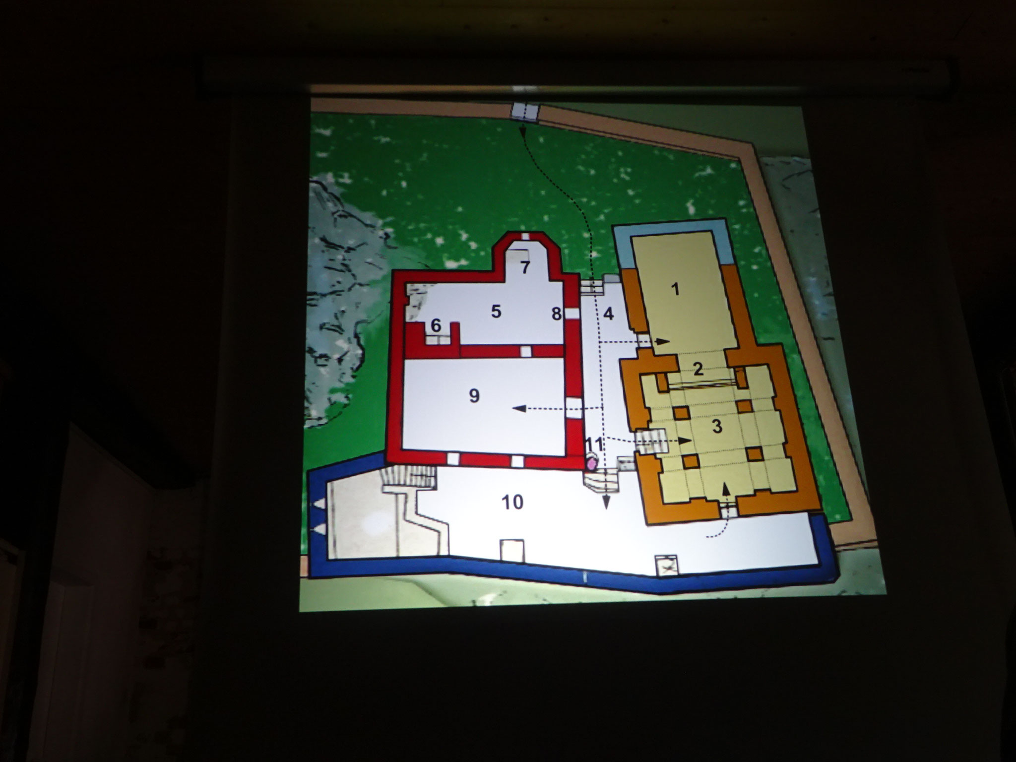 Ein Lageplan der Gebäude