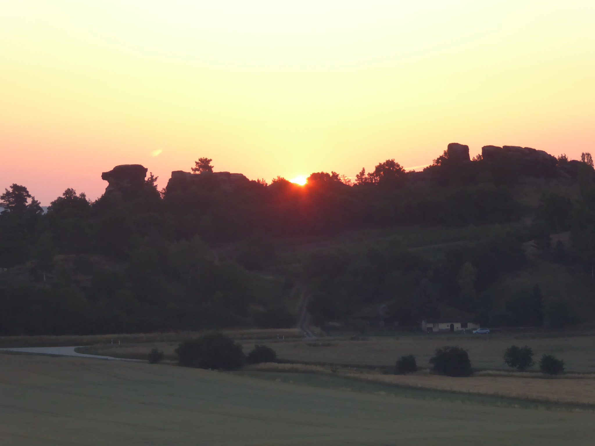 So geht am 21.Juni die Sonne auf, von der Ostseite des Lästerberges.