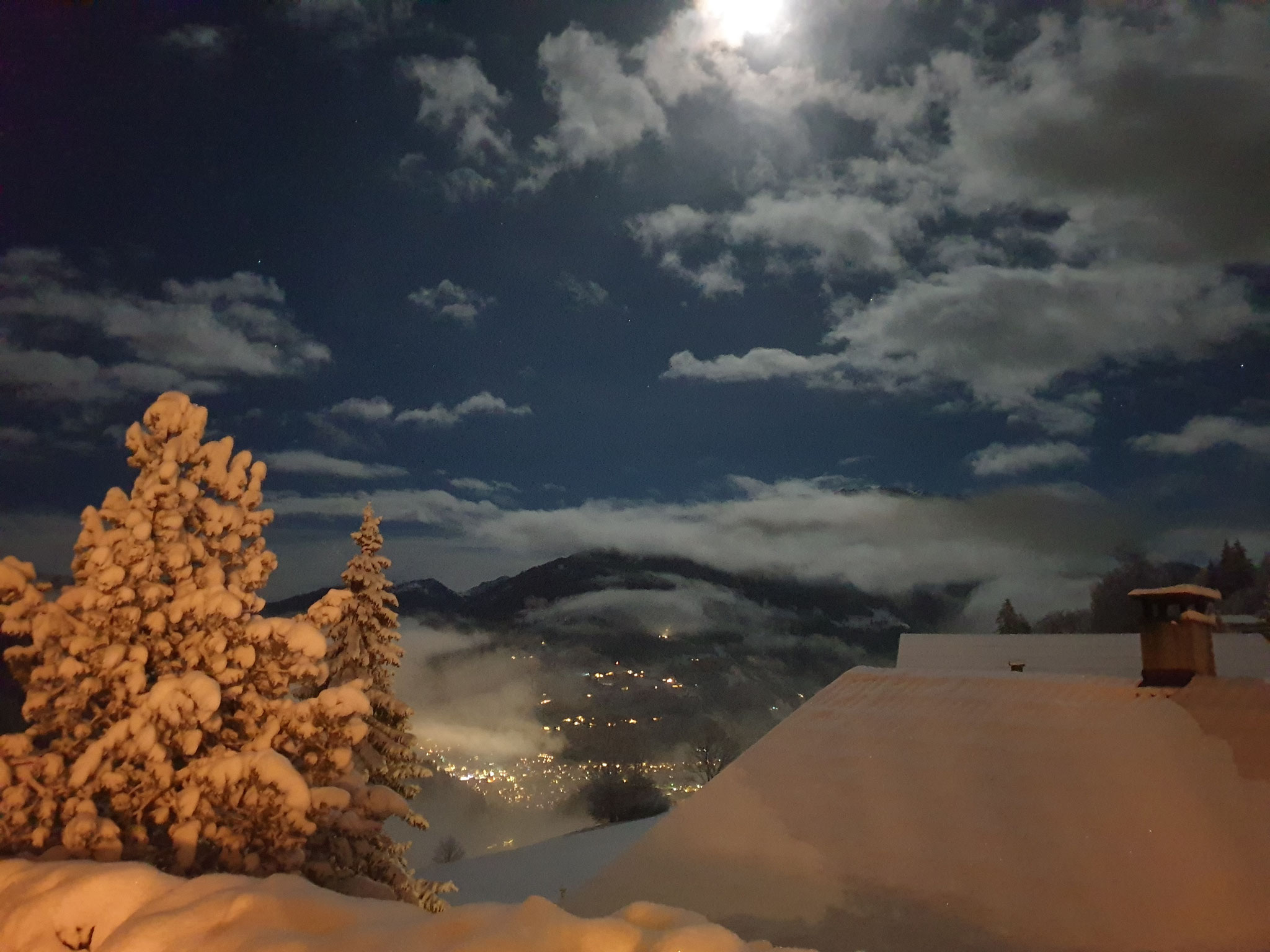 Blick von Terrasse 2 Winternacht