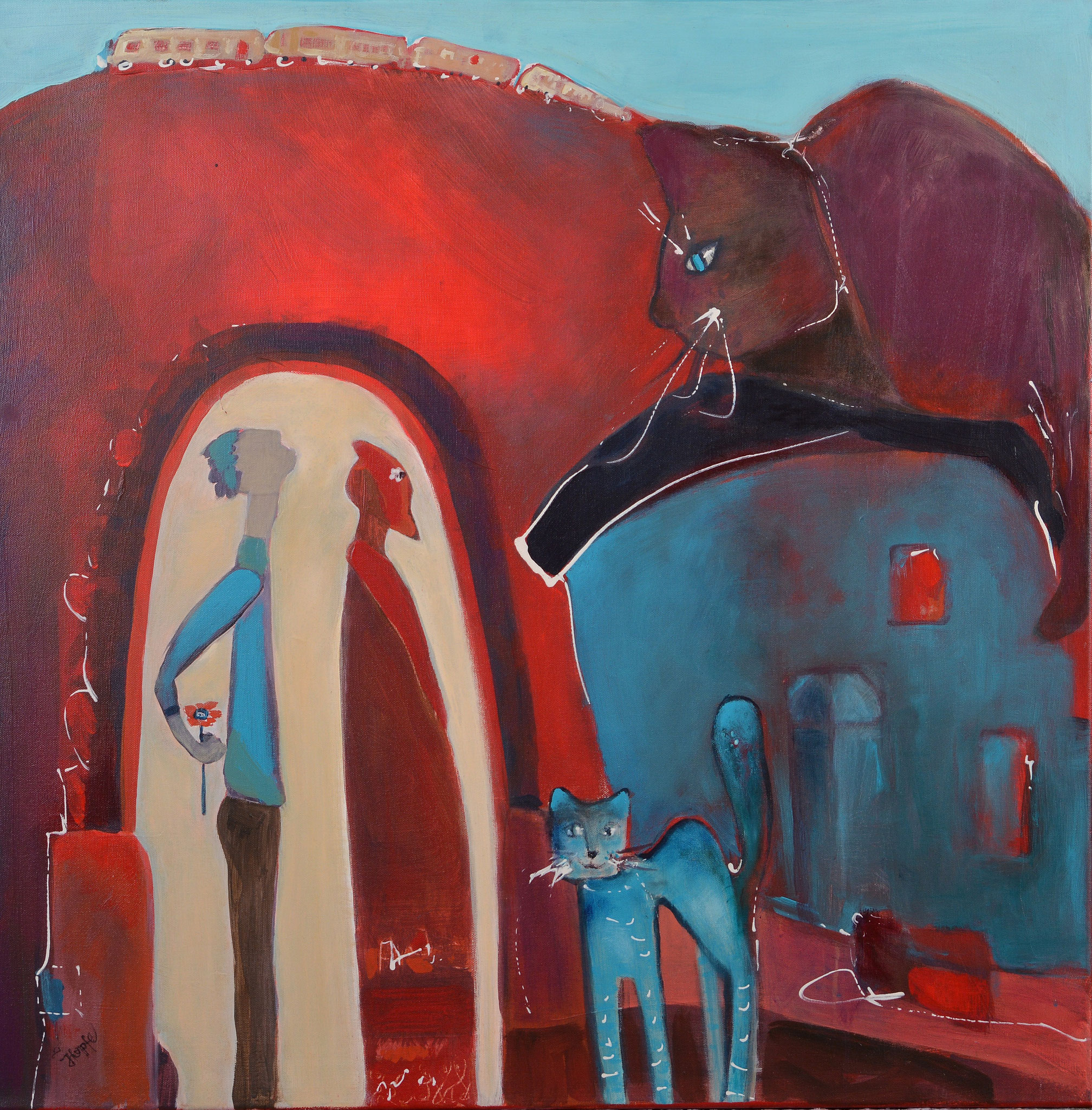 Der Antrag   80 x 80 cm