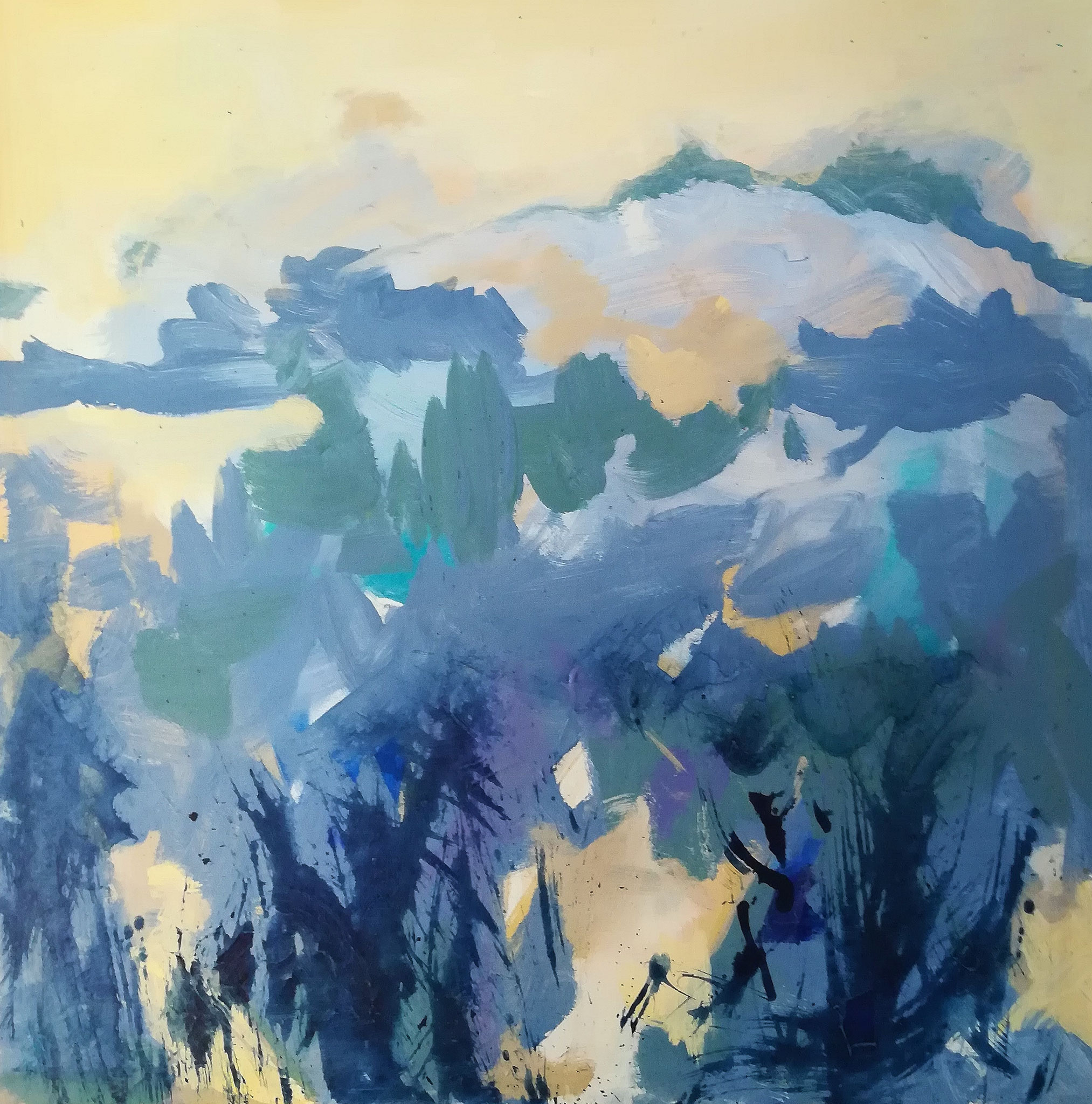 Blaue Impression 50x50 cm
